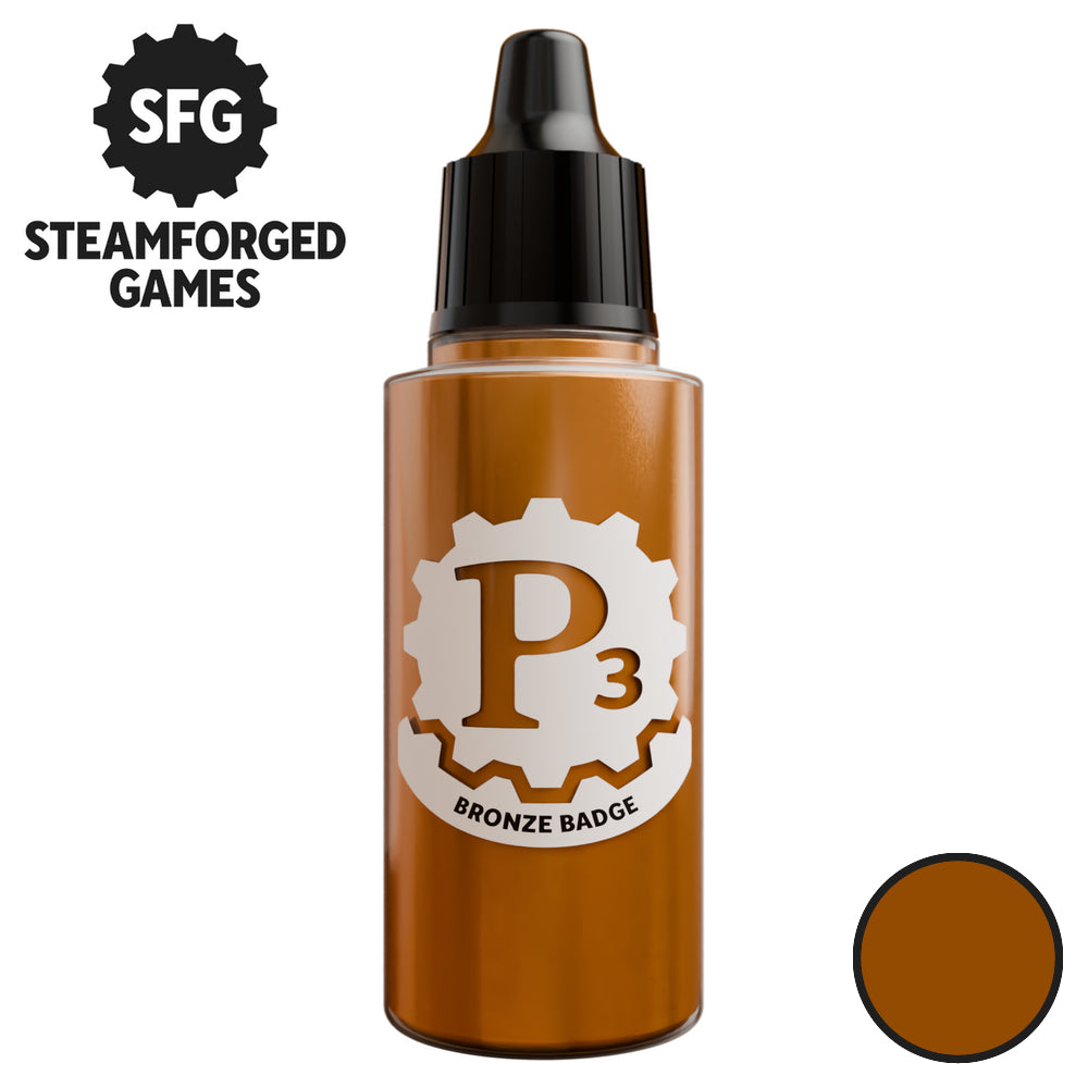P3 Paints: Metallics - Bronze Badge - 18ml