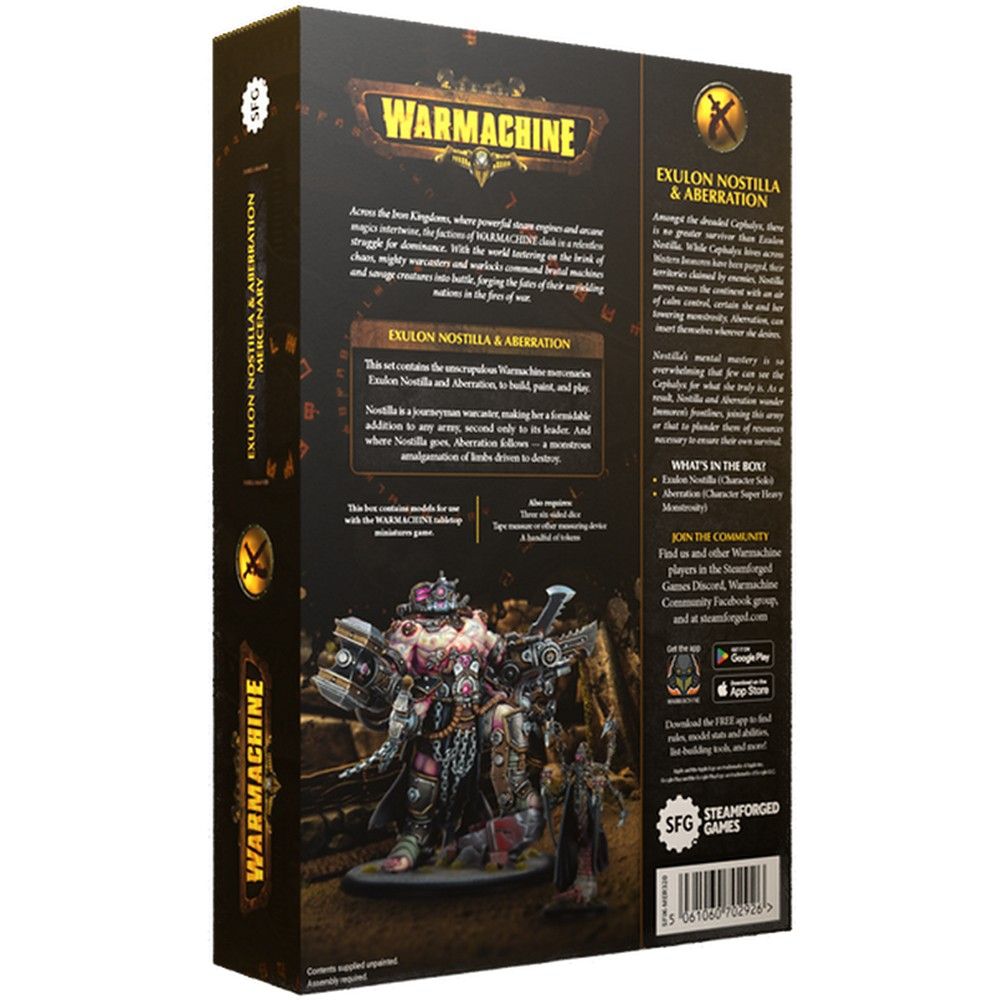 Warmachine: Mercenary - Exulon Nostilla and Aberration