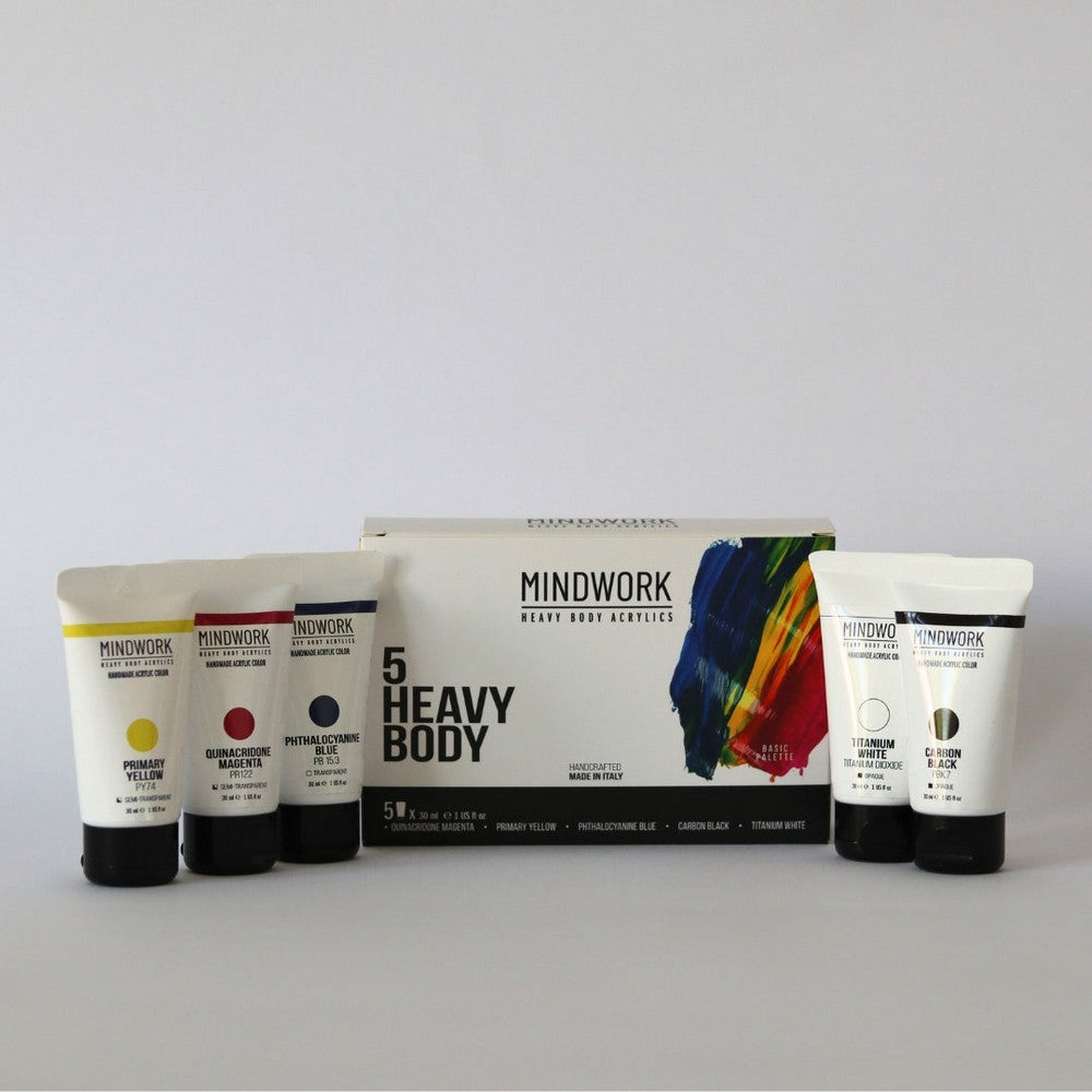 Mindwork: Heavy Body Acrylics - Primary Set (5 colors)
