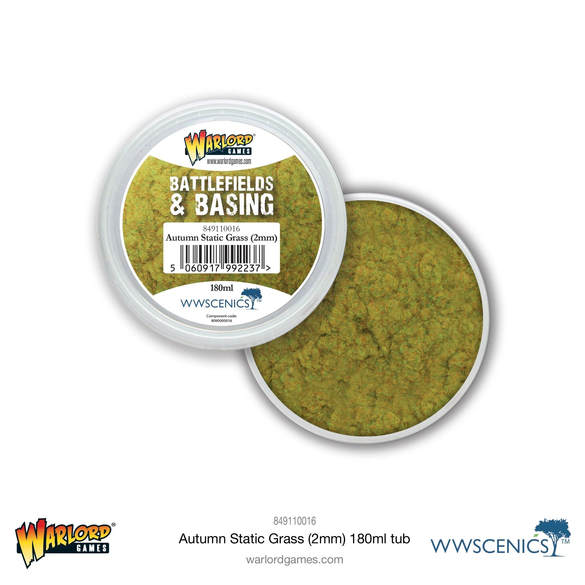 Warlord: Autumn 2mm Static Grass (180ml)