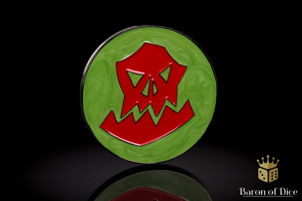 Baron of Dice: 40mm Baron Coin™ - Ork (Red)