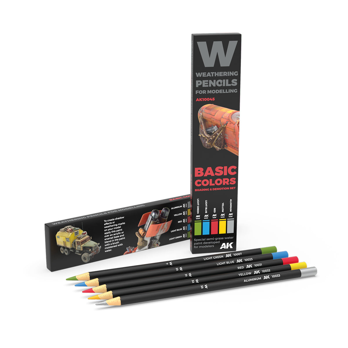 AK Interactive: Weathering Pencil Basic Colors Set
