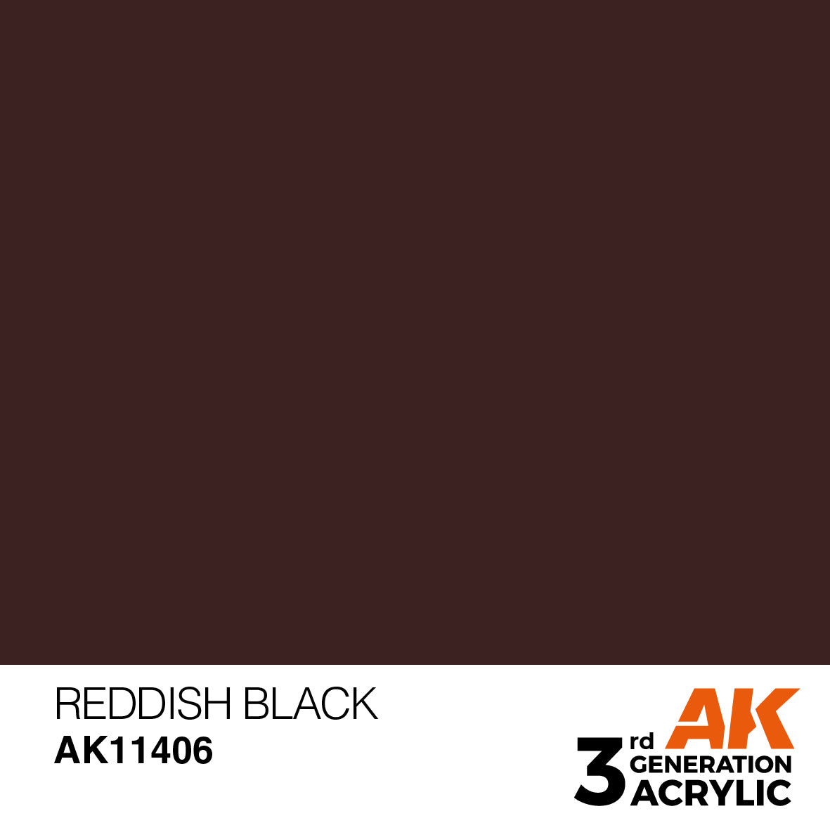 AK Interactive: 3 Gen Figures Acrylics - Reddish Black 17ml