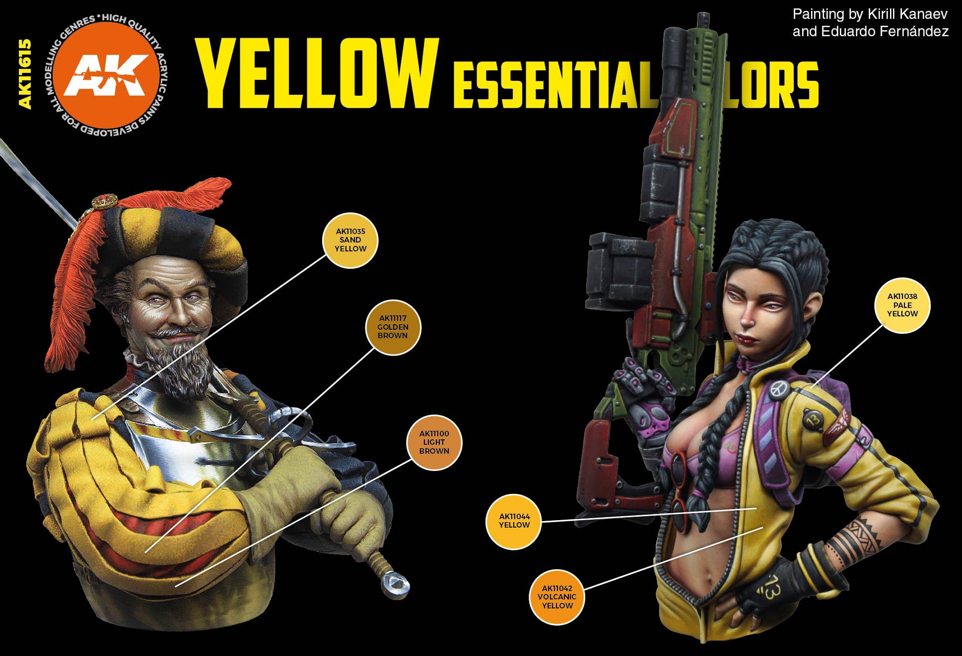 AK Interactive: 3rd Gen paint set - Yellow Essential Colors