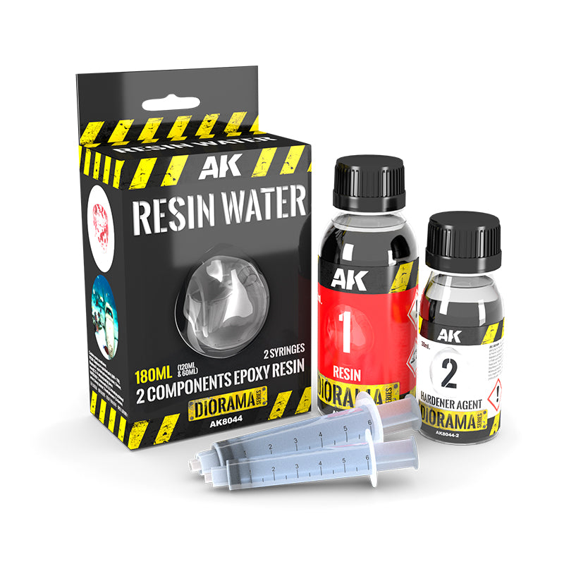 AK Interactive: (Texture) Resin Water 2-Components Epoxy Resin - 180ml (Enamel)