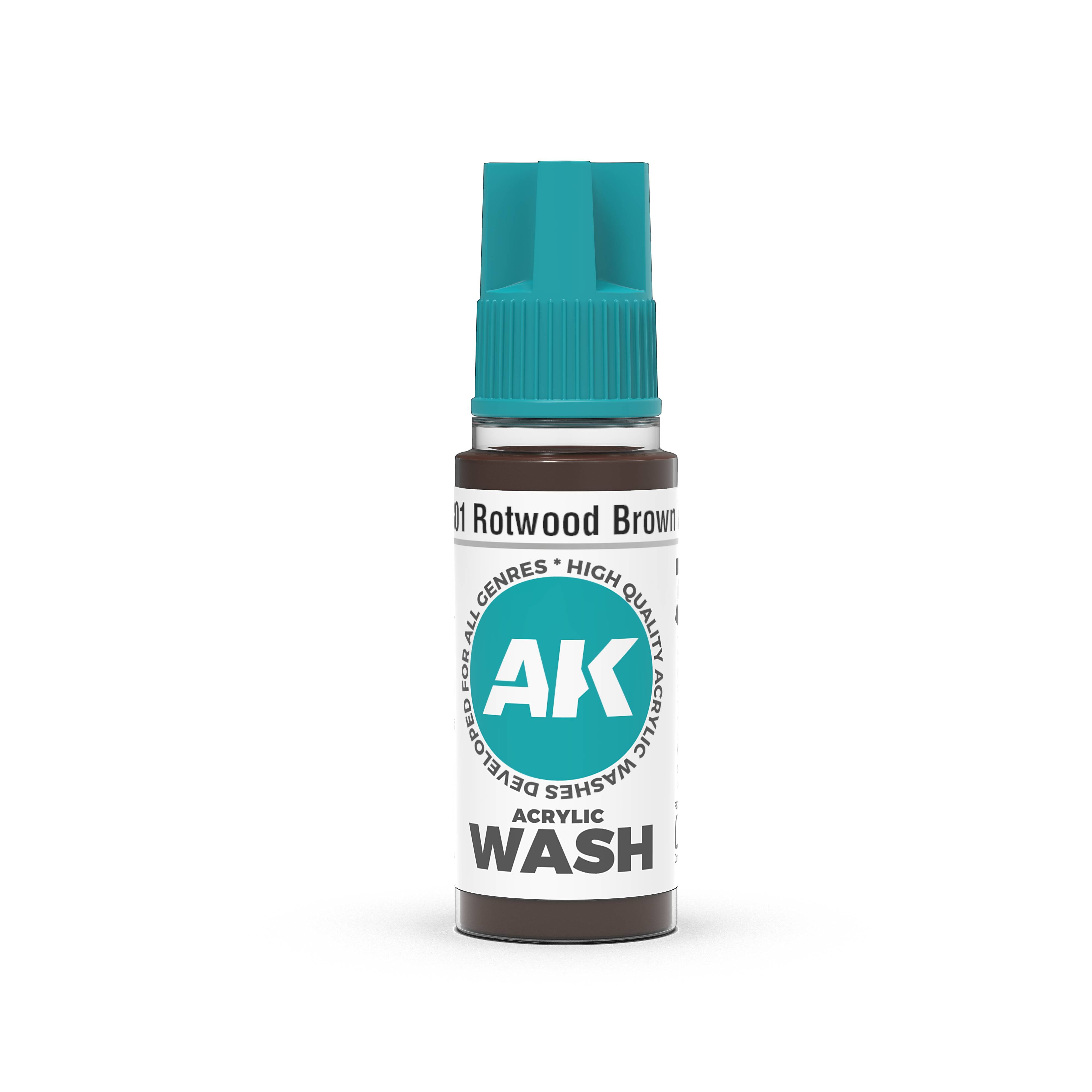 AK Interactive: 3Gen: Rotwood Brown Wash 18Ml