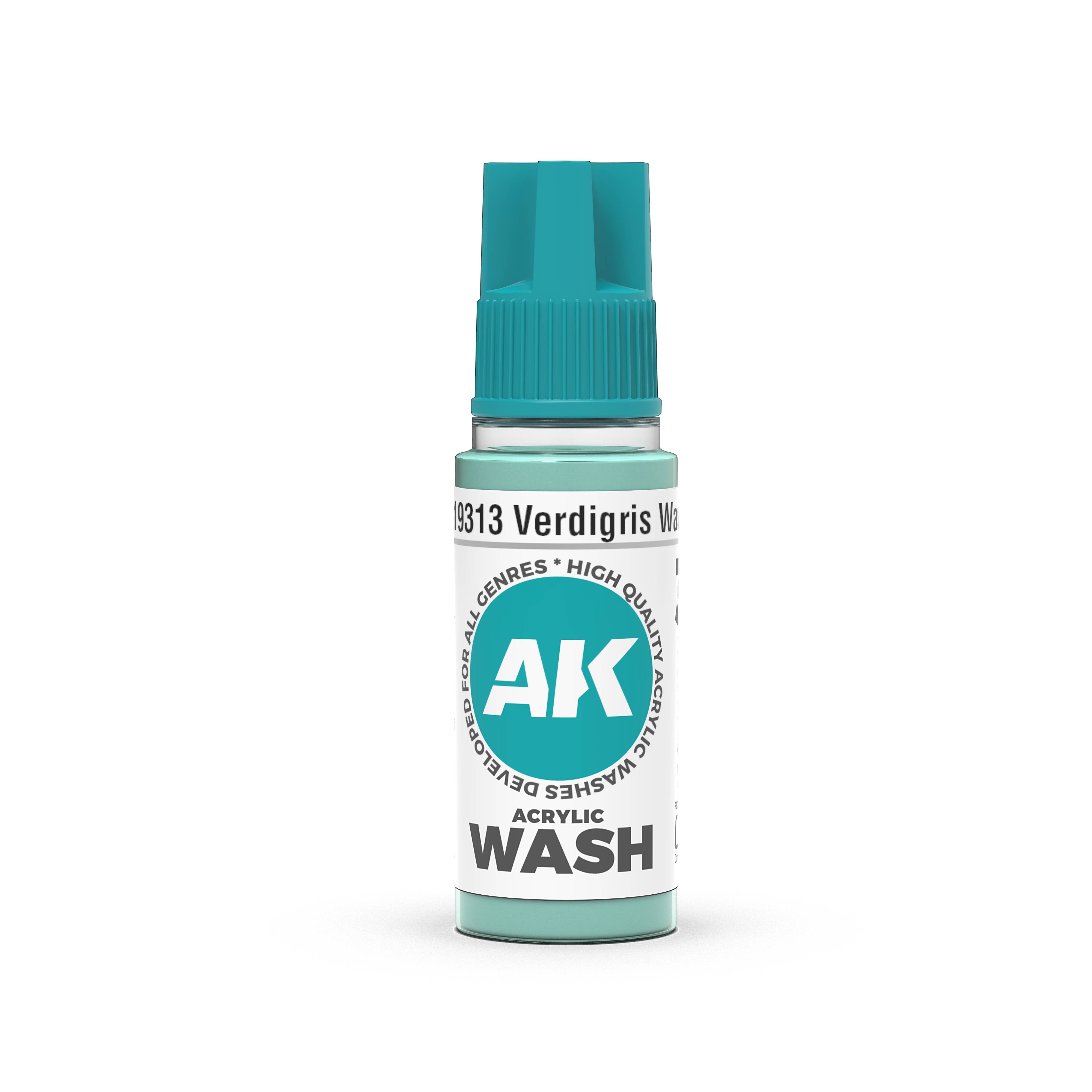 AK Interactive: 3Gen: Verdigris Wash 18Ml