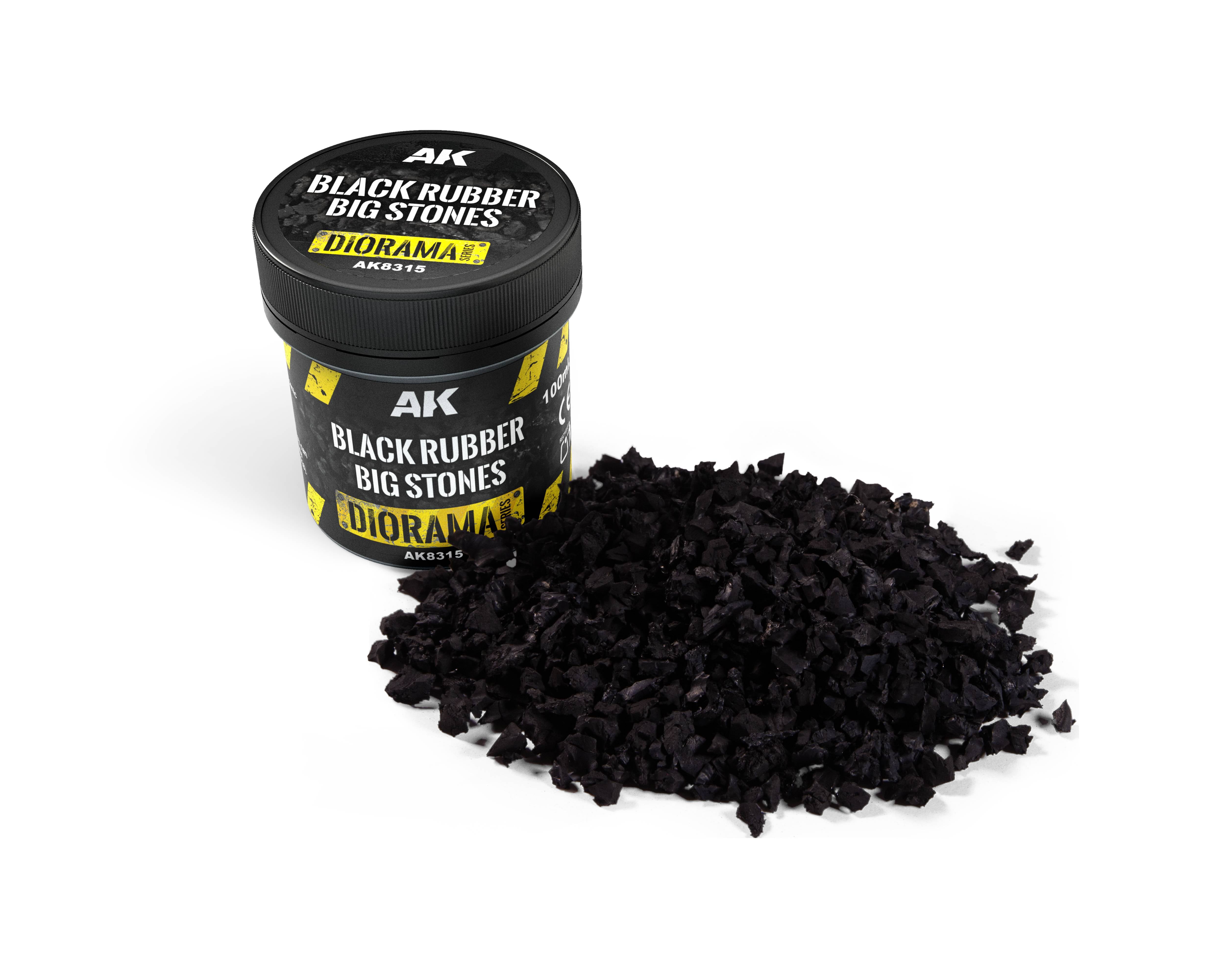 AK Interactive: Black Rubber Big Stones 100Ml
