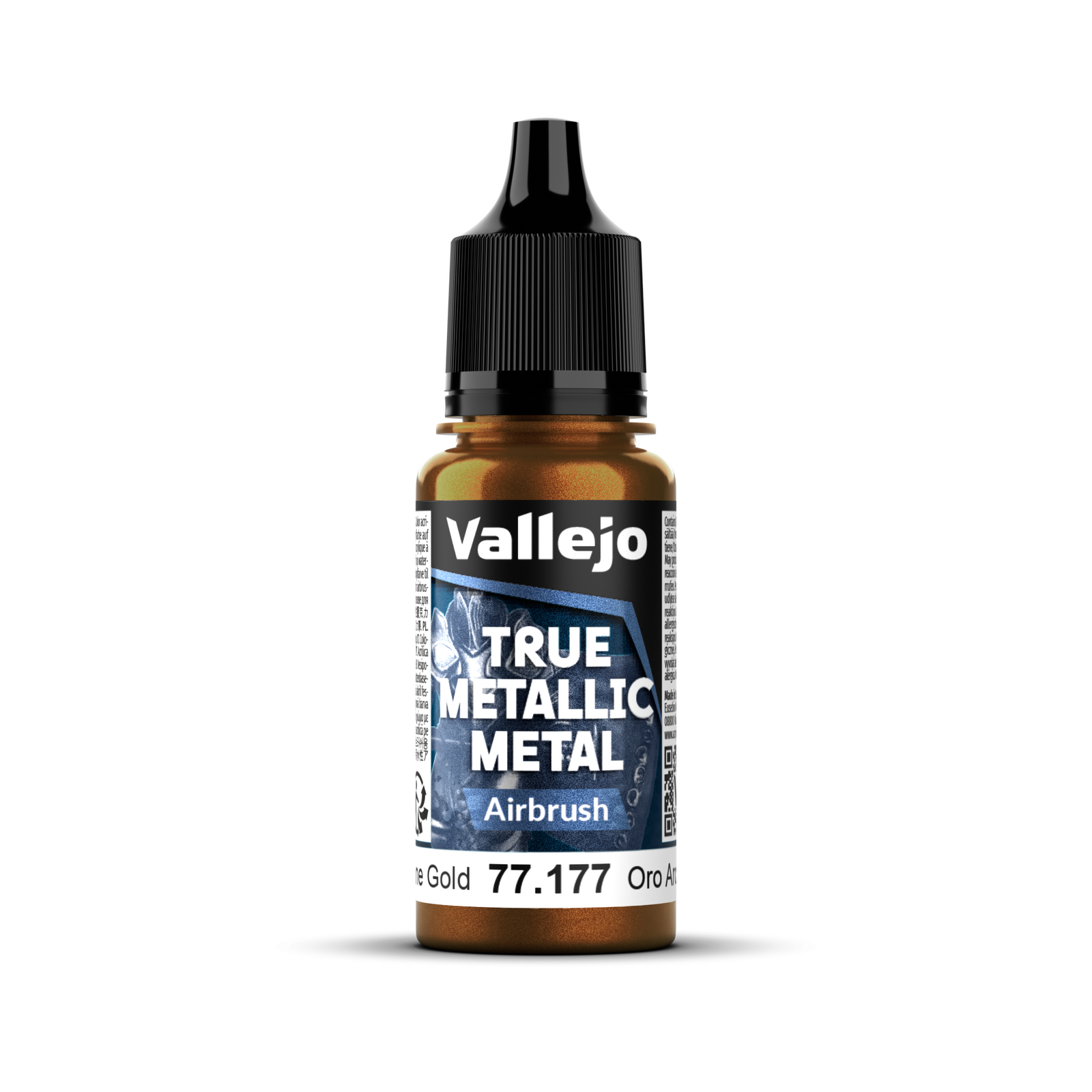 Vallejo True Metallic Metal: Airbrush - Arcane Gold 18 ml