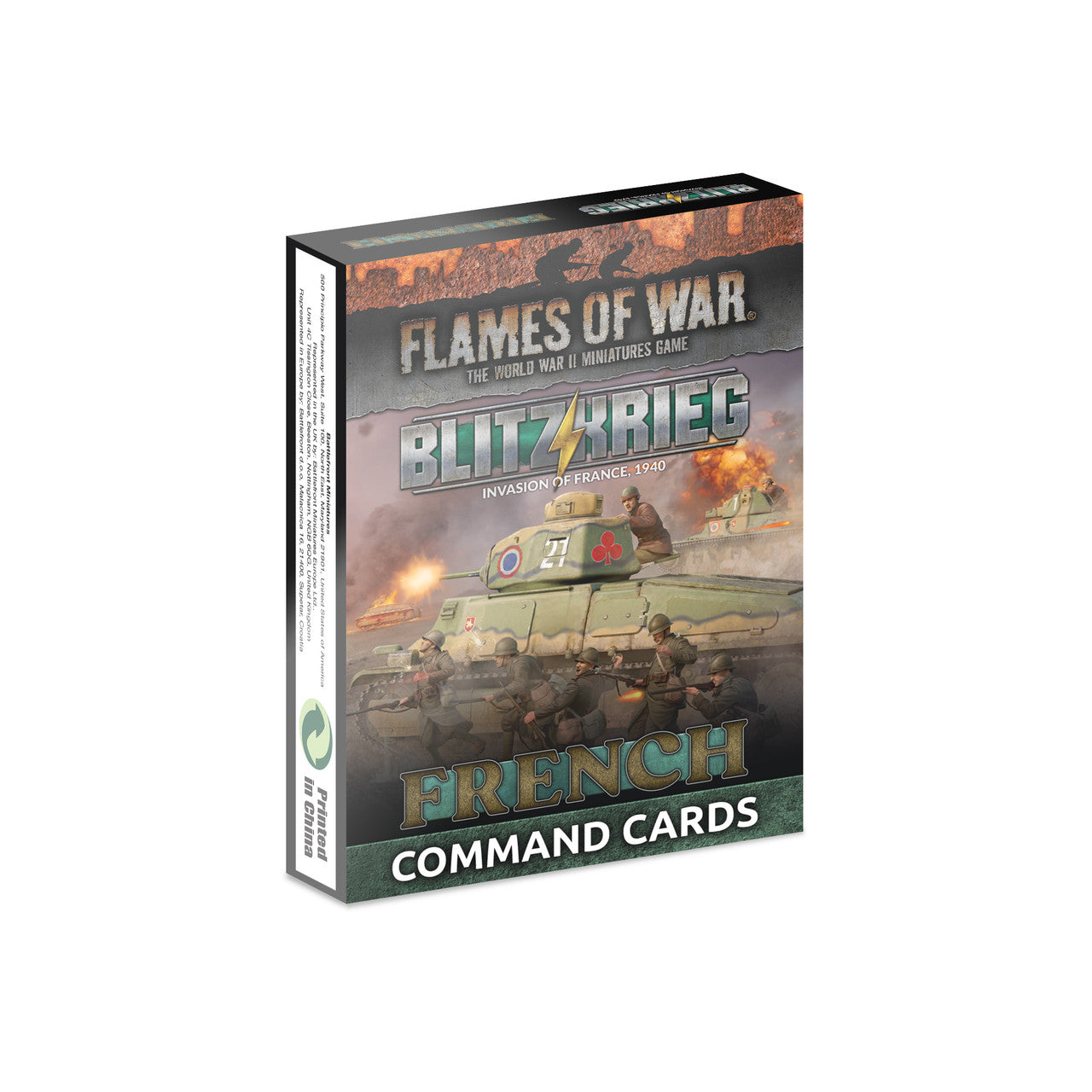Flames of War: French: Blitzkrieg Command Cards (x43 Cards) - Limited Edition - Warhaus