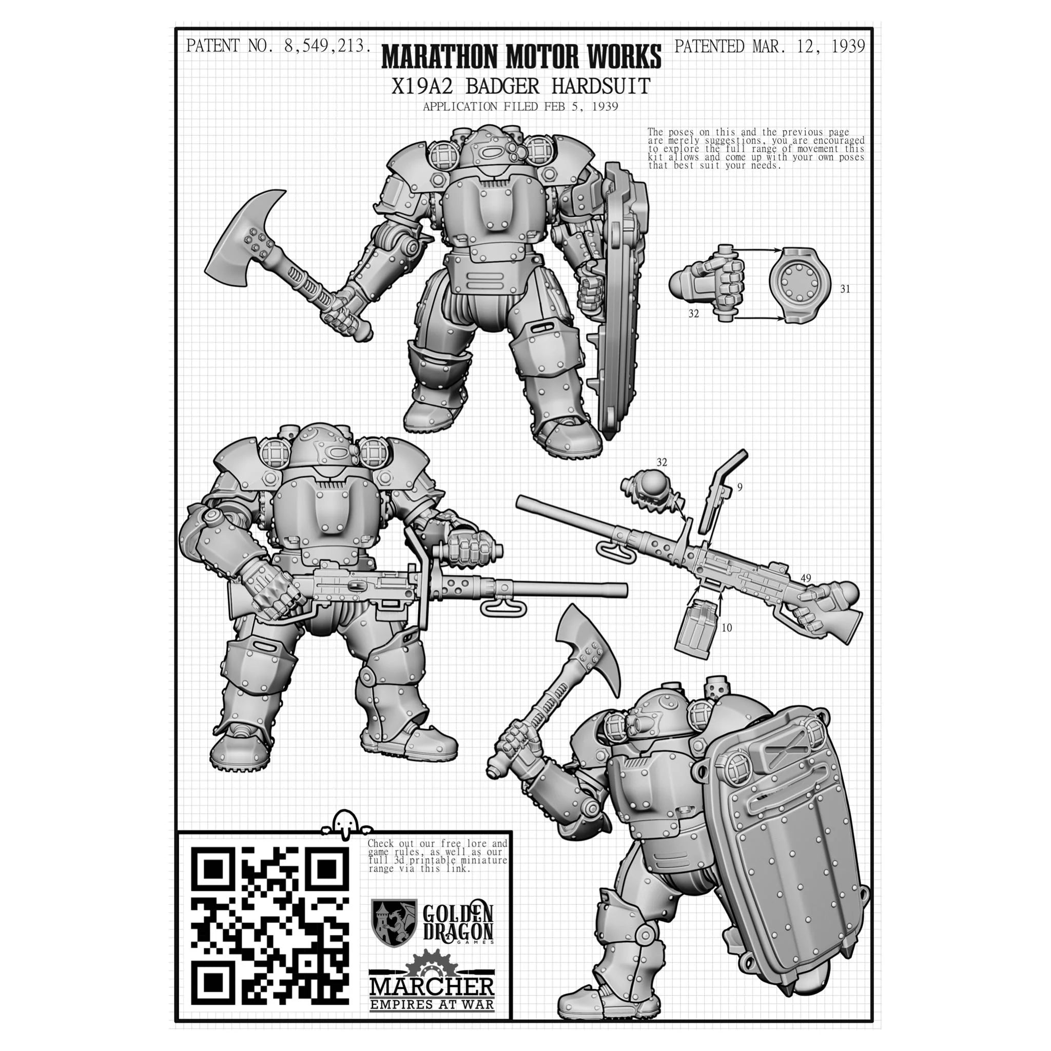 Wargames Atlantic: Marcher - X19A2 Badger Hardsuits