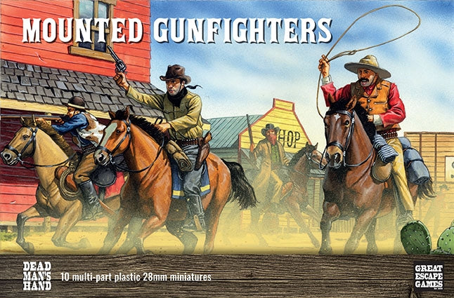 Dead Man's Hand Mounted Gunfighters (Plastic)