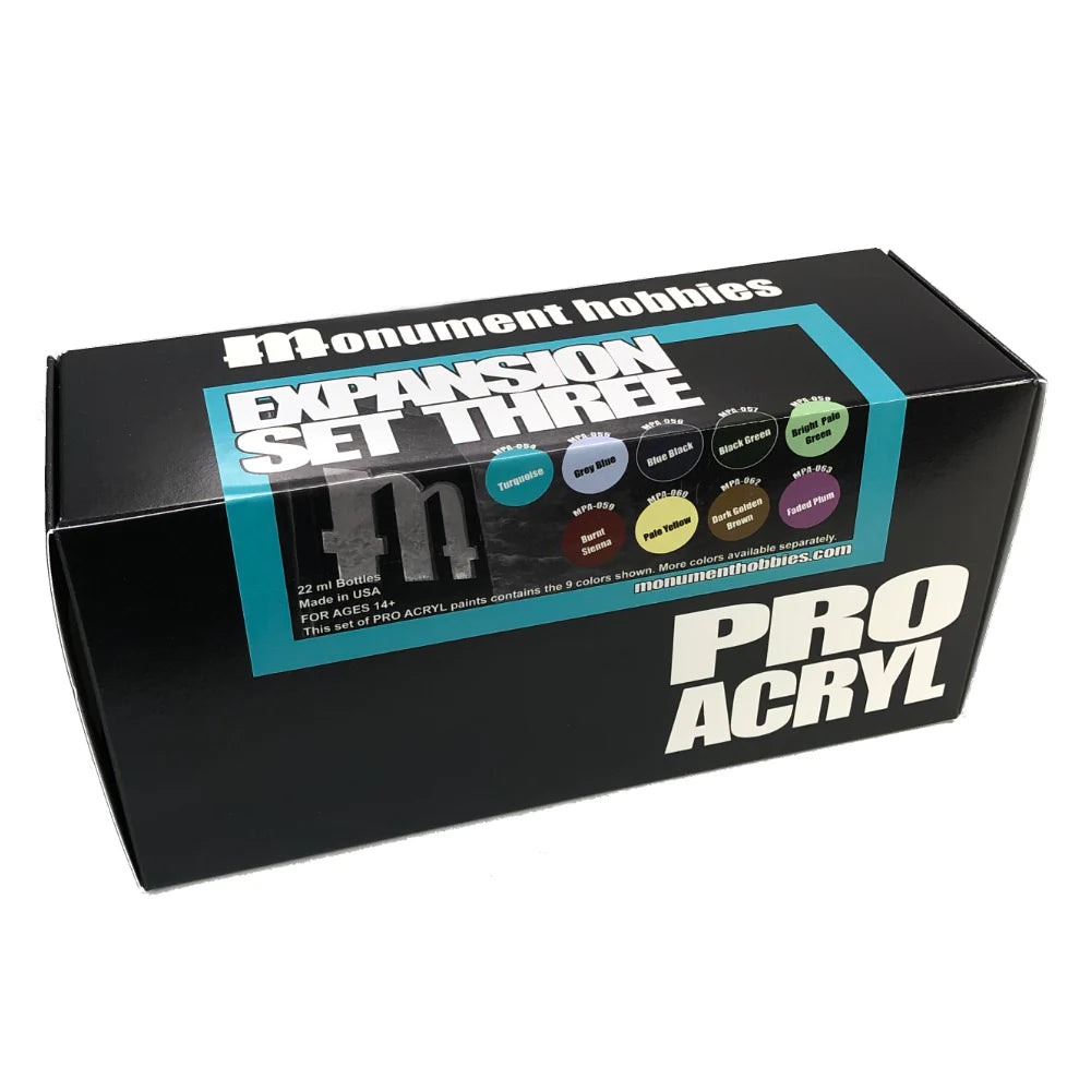 Monument Pro Acryl Sets - Expansion Set 3 – 9 Colors - Warhaus