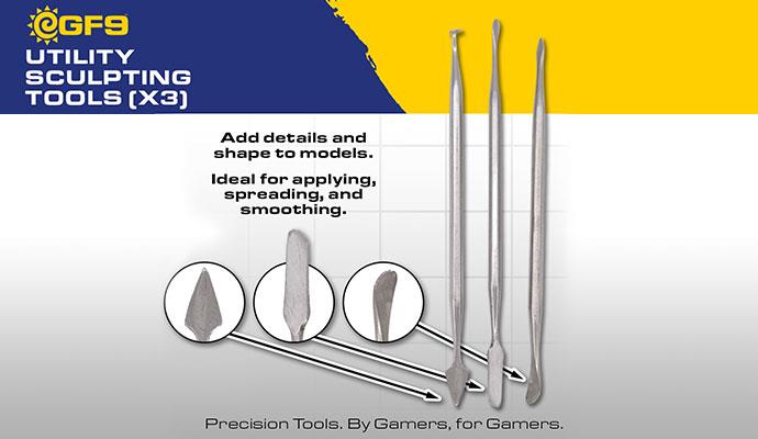 Gale Force 9 Hobby Tools: Utility: Sculpting Tools (x3)