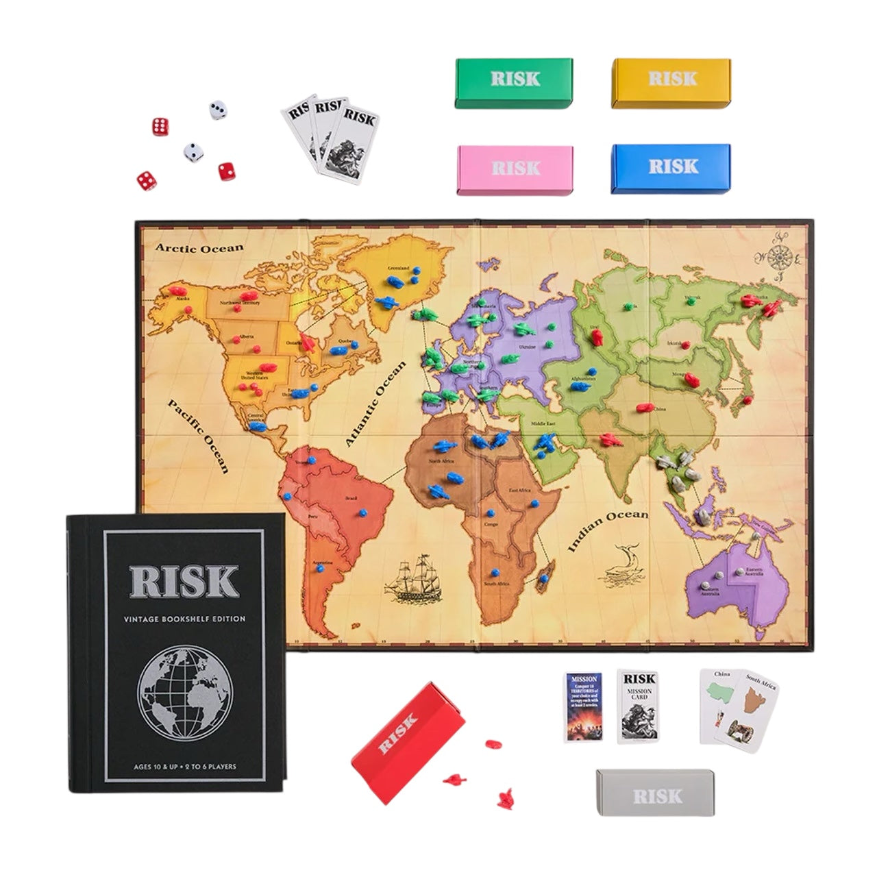 Risk Vintage Bookshelf Edition Board Game