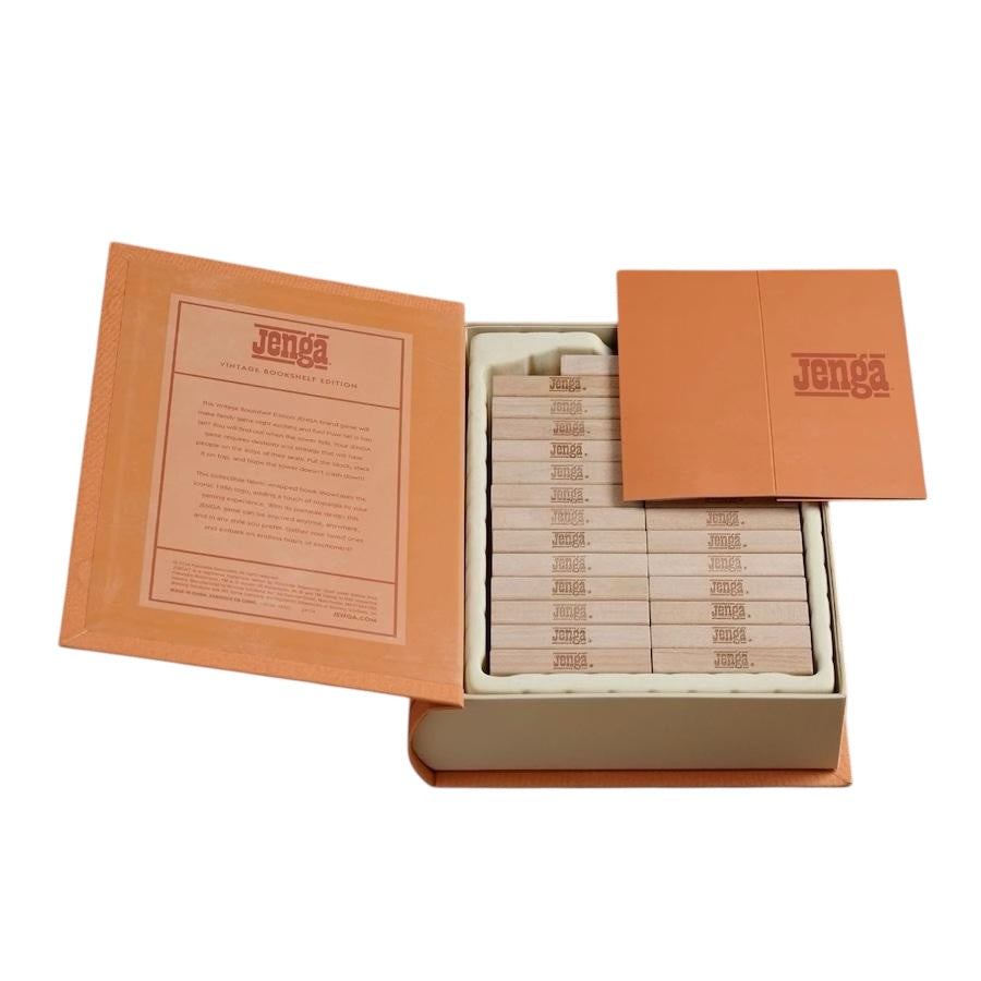 Jenga Vintage Bookshelf Edition Board Game