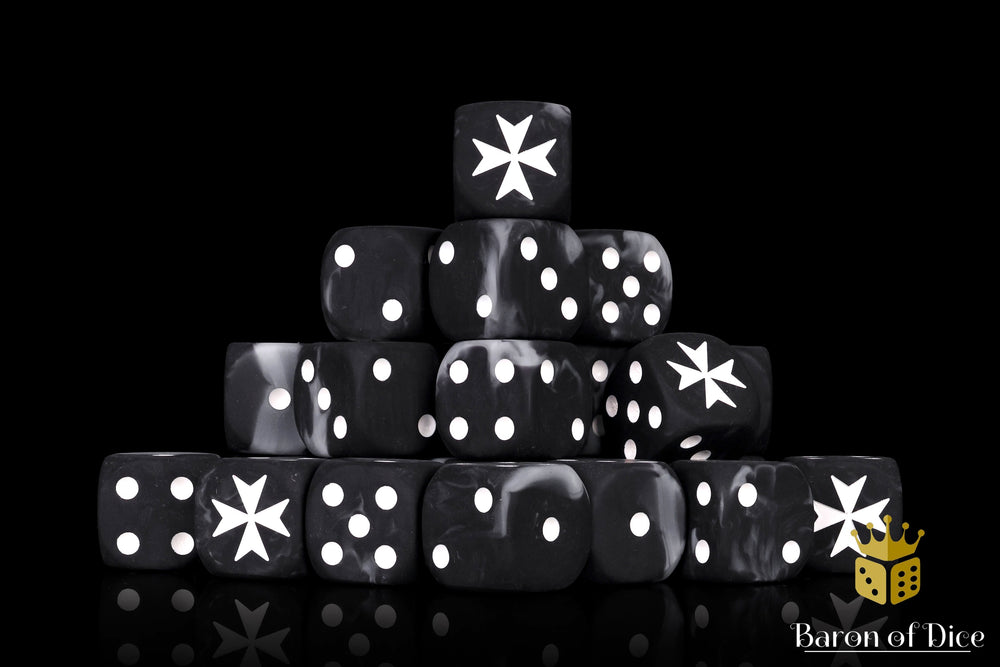 Baron of Dice: Knights Templar - Black (Round)