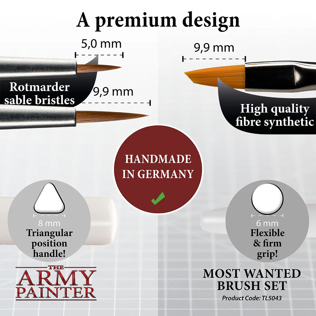 Army Painter: Wargamer Most Wanted Brush Set - Warhaus