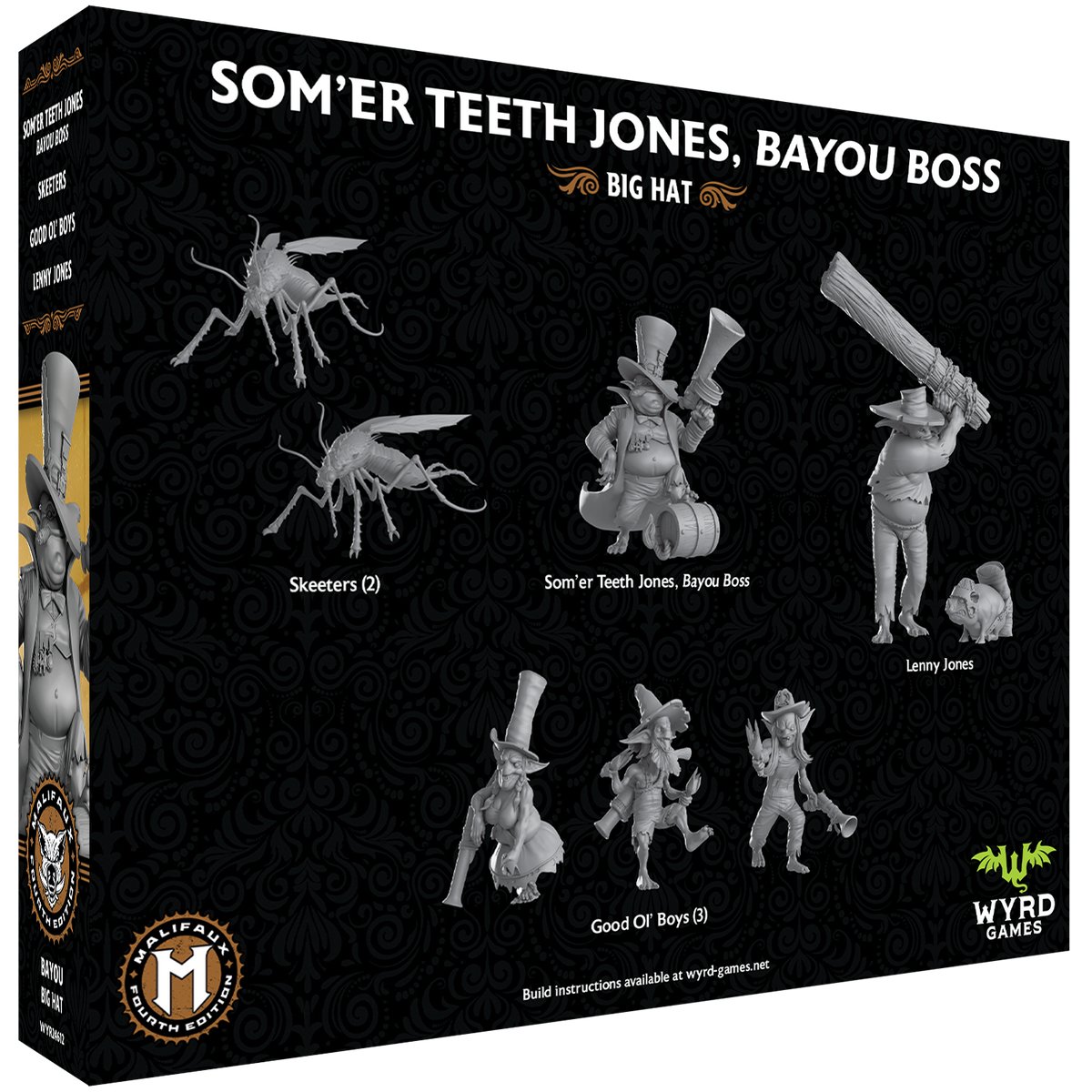 Malifaux Fourth Edition: Som'er Teeth Jones, Bayou Boss box back