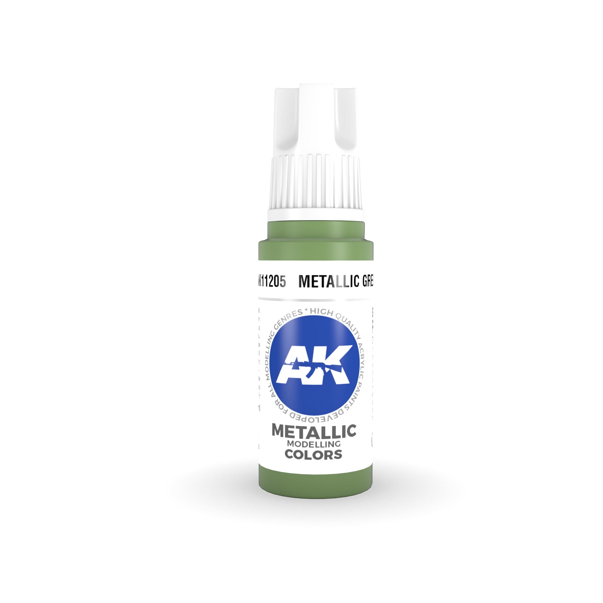 AK Interactive: 3 Gen Acrylics - Metallic Green 17ml