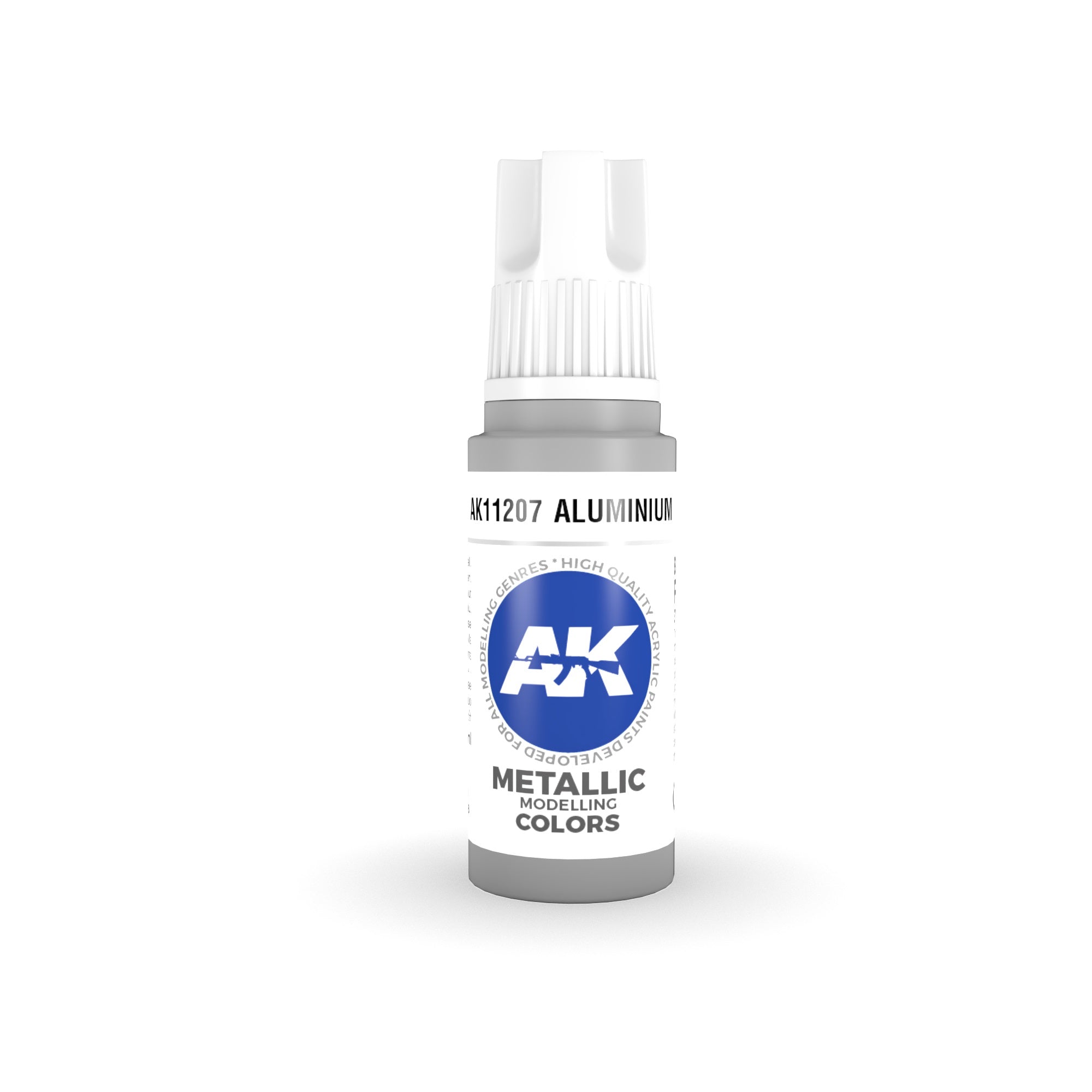 AK Interactive: 3 Gen Acrylics - Aluminium 17ml