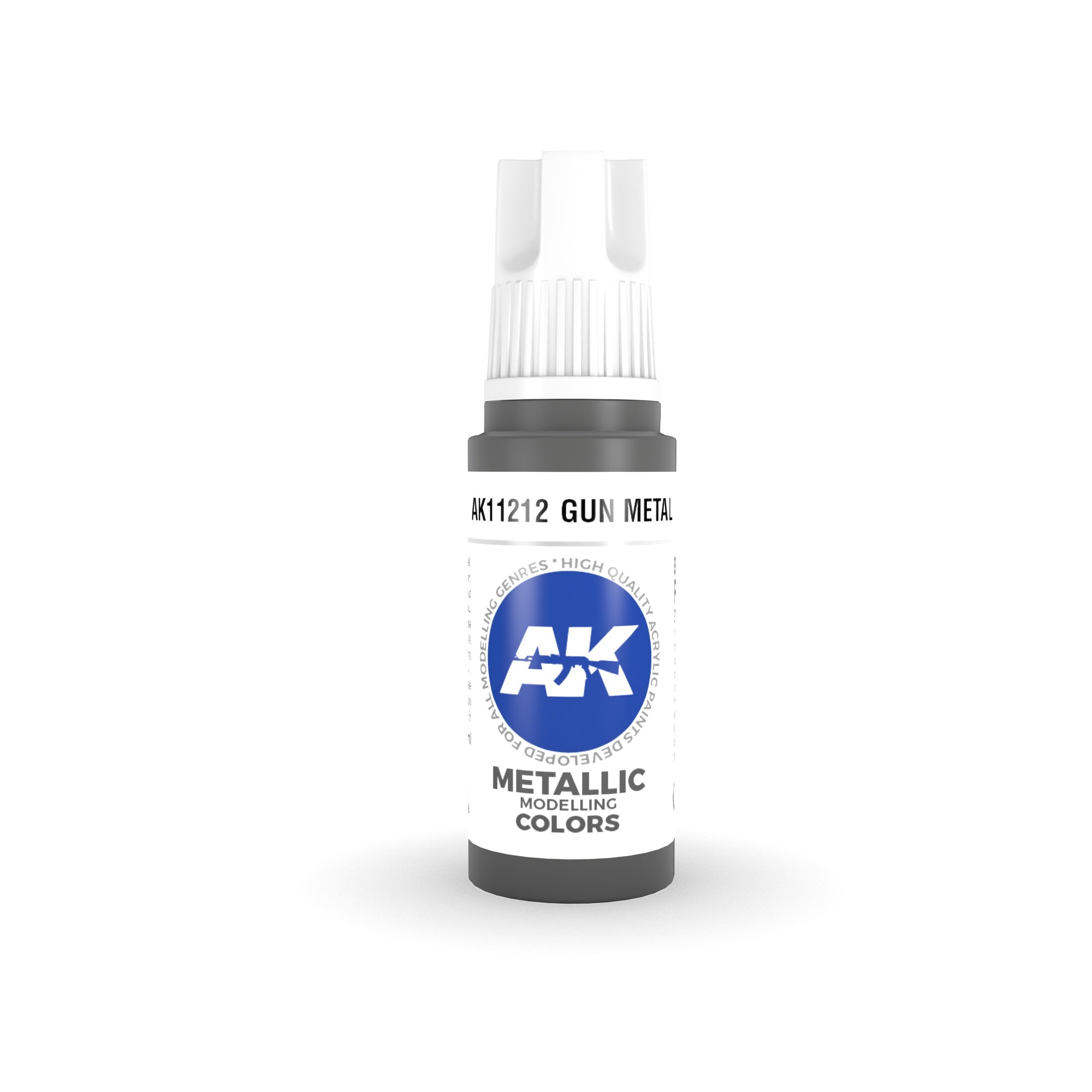 AK Interactive: 3 Gen Acrylics - Gun Metal 17ml