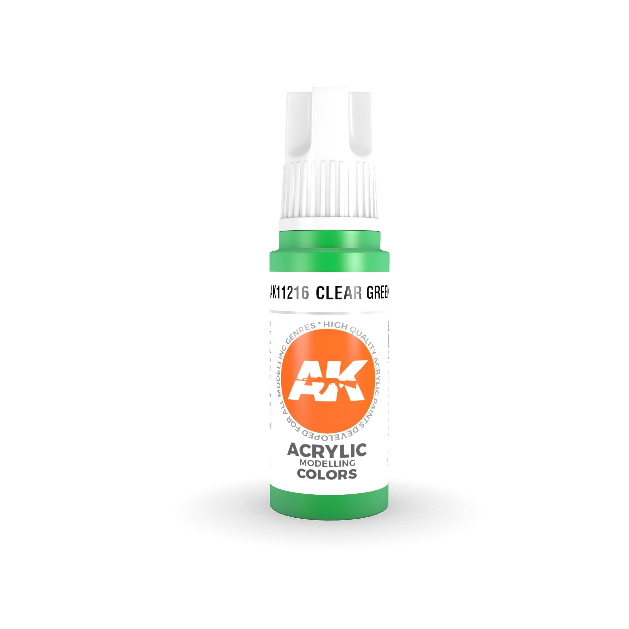 AK Interactive: 3 Gen Acrylics - Clear Green 17ml
