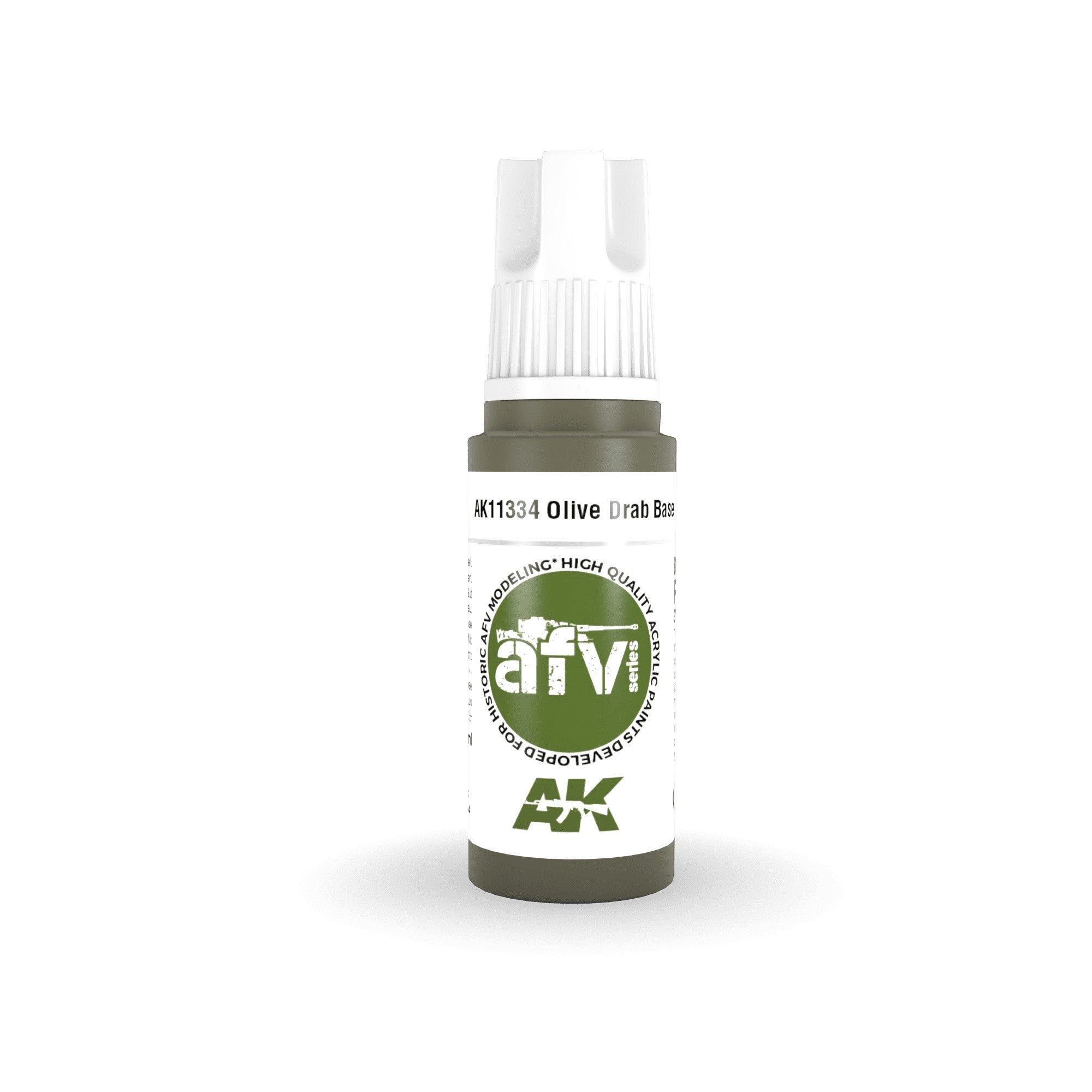 AK Interactive: 3 Gen Acrylics - Olive Drab Base 17ml