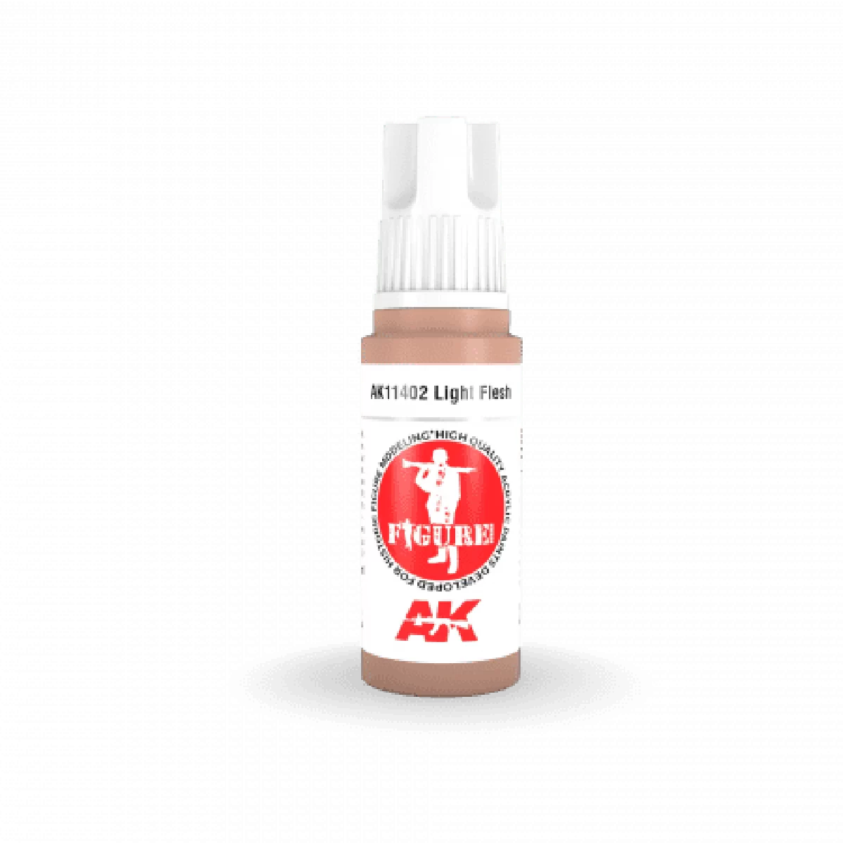 AK Interactive: 3 Gen Figures Acrylics - Light Flesh 17ml