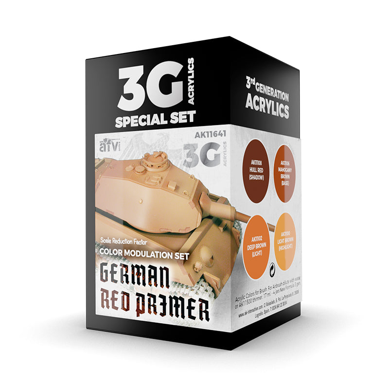 AK Interactive: 3 Gen Acrylics - Modulation German Red Primer 17ml