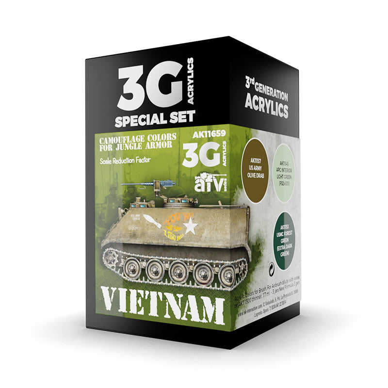 AK Interactive: 3 Gen Acrylics - Vietnam Colors