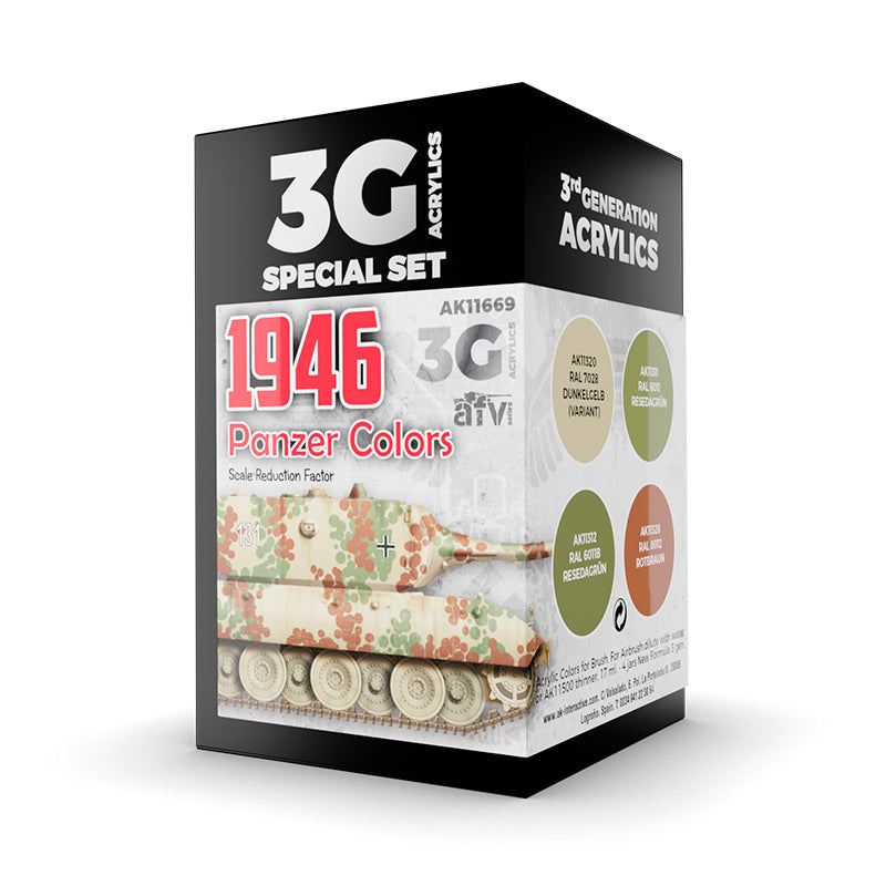 AK Interactive: 3 Gen Acrylics - Panzer Colors 1946