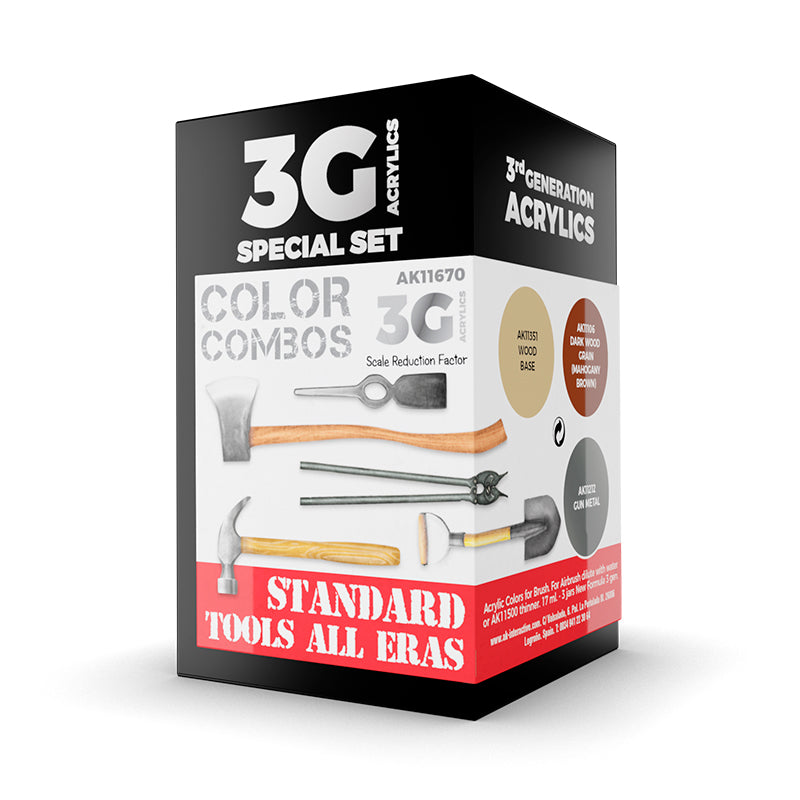 AK Interactive: 3 Gen Acrylics - Standard Tools All Eras Combo