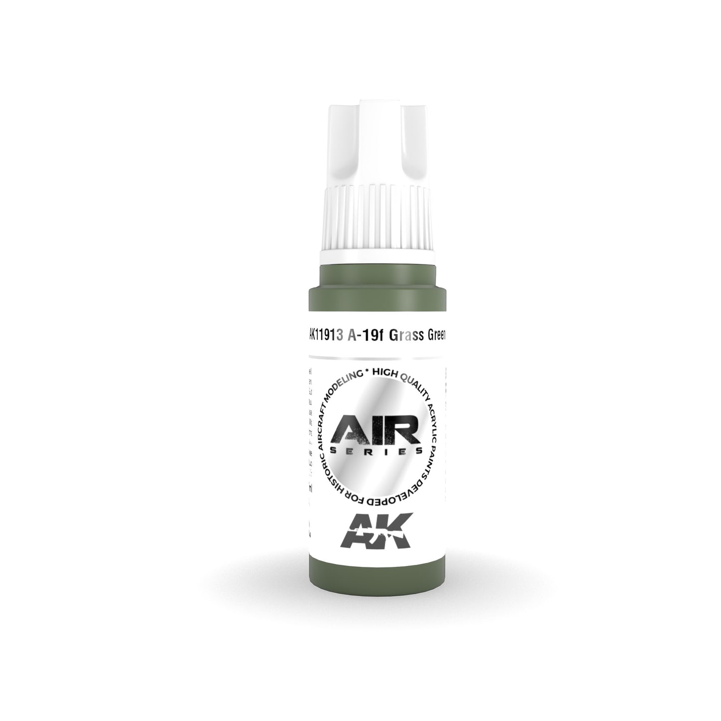 AK Interactive: 3 Gen Acrylics - A-19F Grass Green 17ml