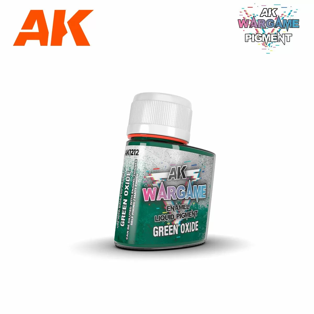 AK Interactive: Wargame Enamel Liquid Pigments - Green Oxide 35 ml