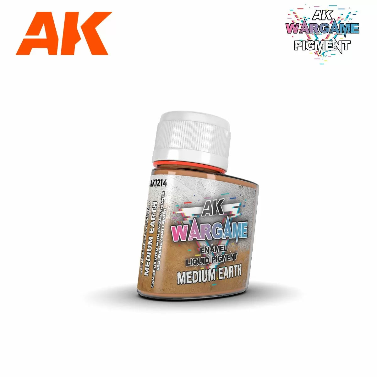 AK Interactive: Wargame Enamel Liquid Pigments - Medium Earth 35ml
