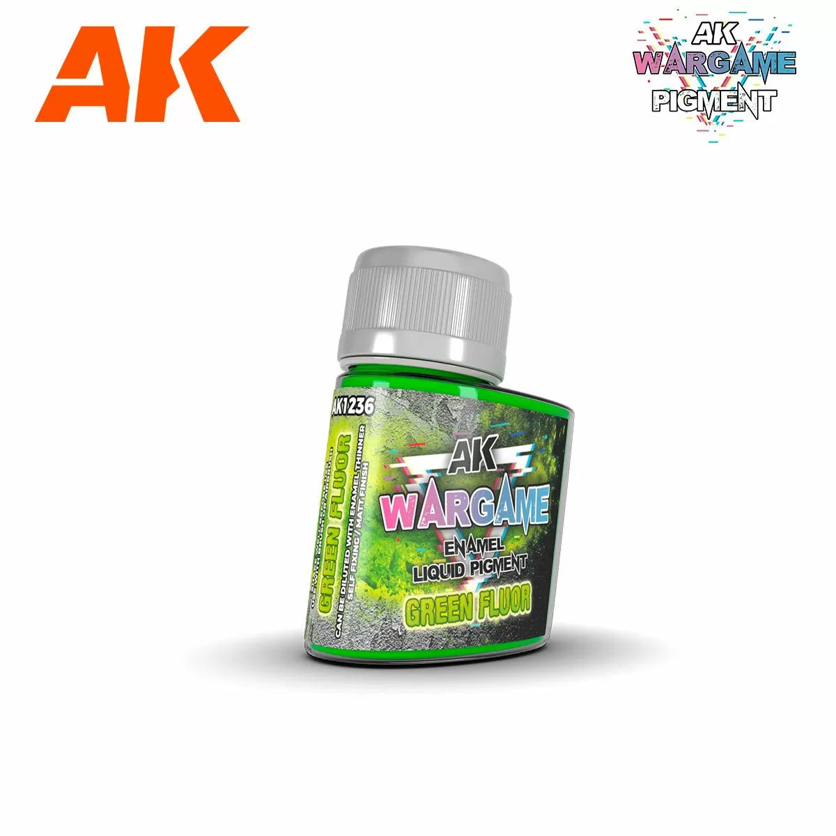 AK Interactive: Wargame Enamel Liquid Pigments - Green Fluor 35 ml