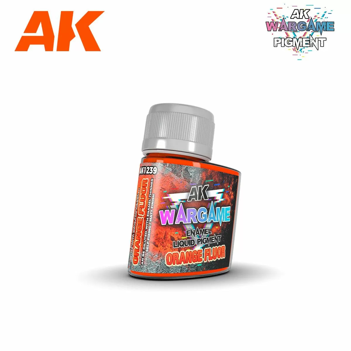 AK Interactive: Wargame Enamel Liquid Pigments - Orange Fluor 35ml