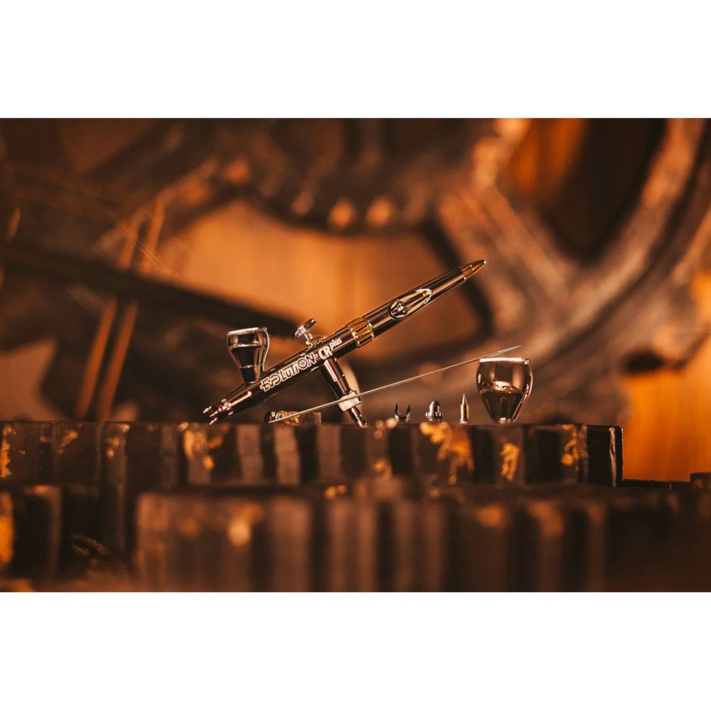H&S Airbrushes - EVOLUTION 2024 CRplus 2in1 0.28mm or 0.45mm Needle 2ml or 5ml Cup