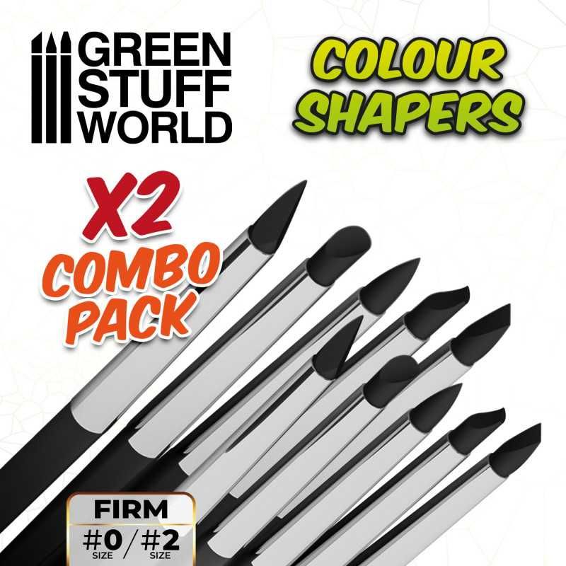 Green Stuff World: Clay Shapers - Color Shapers COMBO 0 and 2 - Black Firm