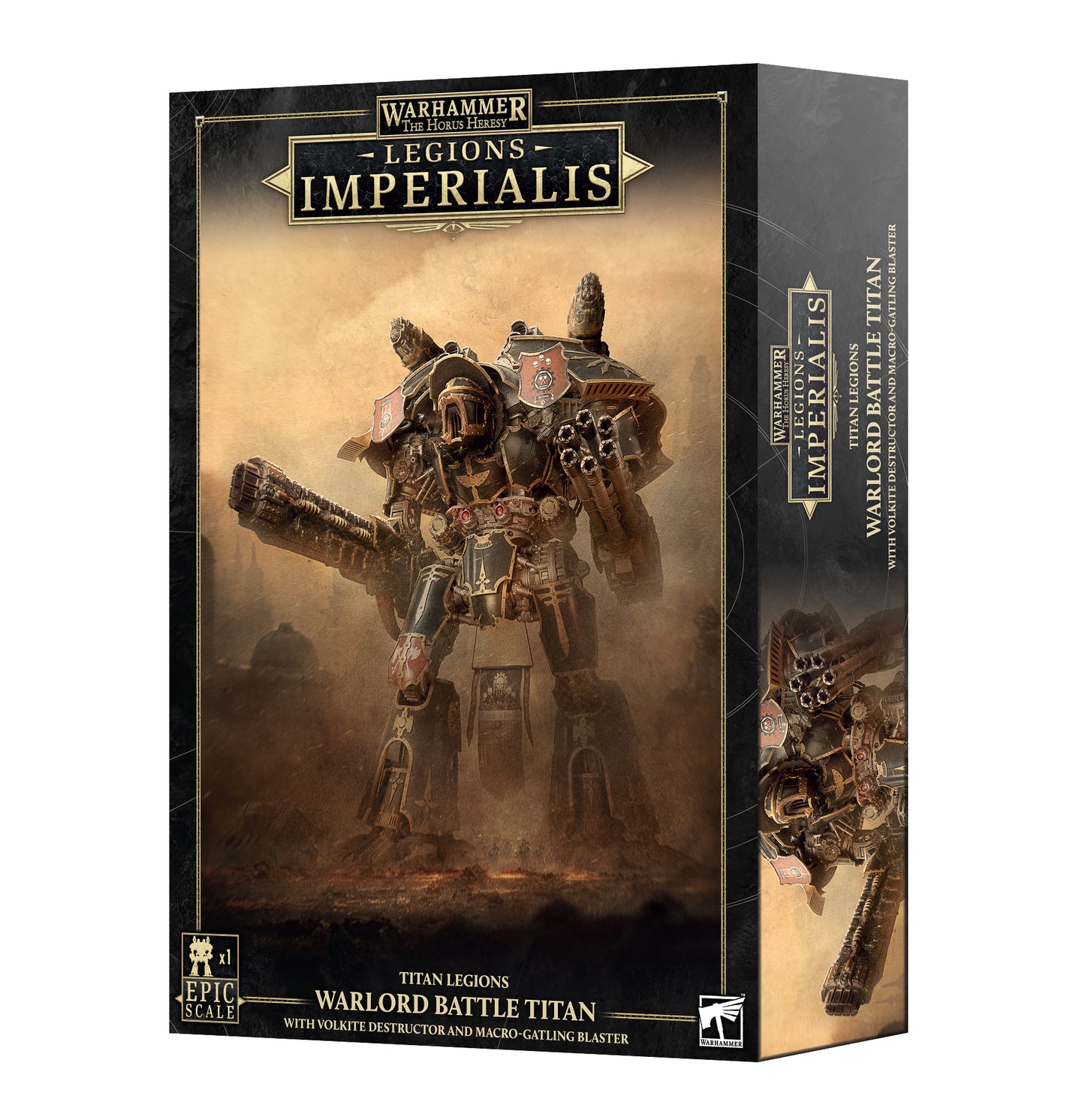 Legions Imperialis: Warlord Battle Titan with Volkite Destructor & Macro Gatling Blaster