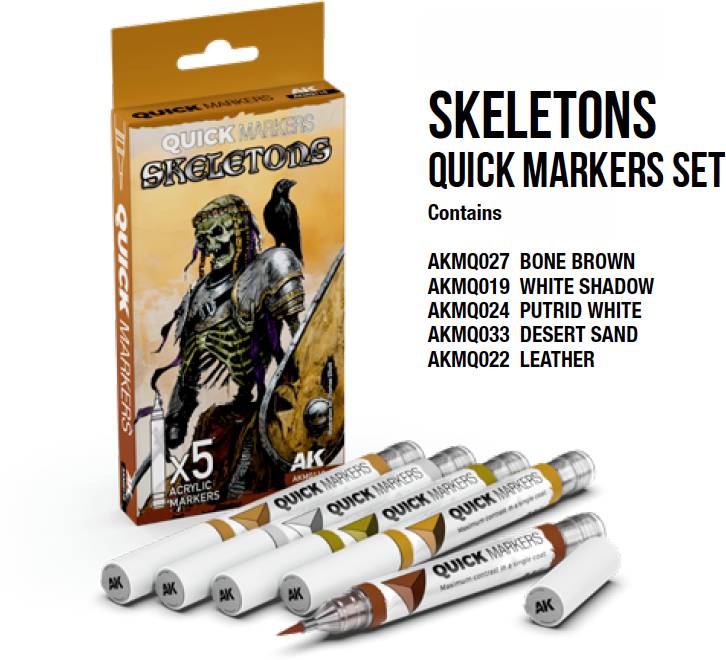 AK-Interactive: 3Gen - Skeletons Quick Markers Set