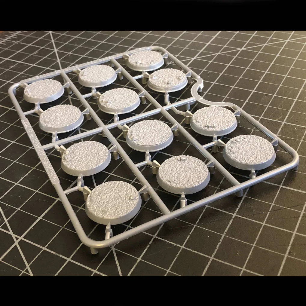 Wargames Atlantic: General Accoutrements - 25mm Textured Bases (3mm Bevel)
