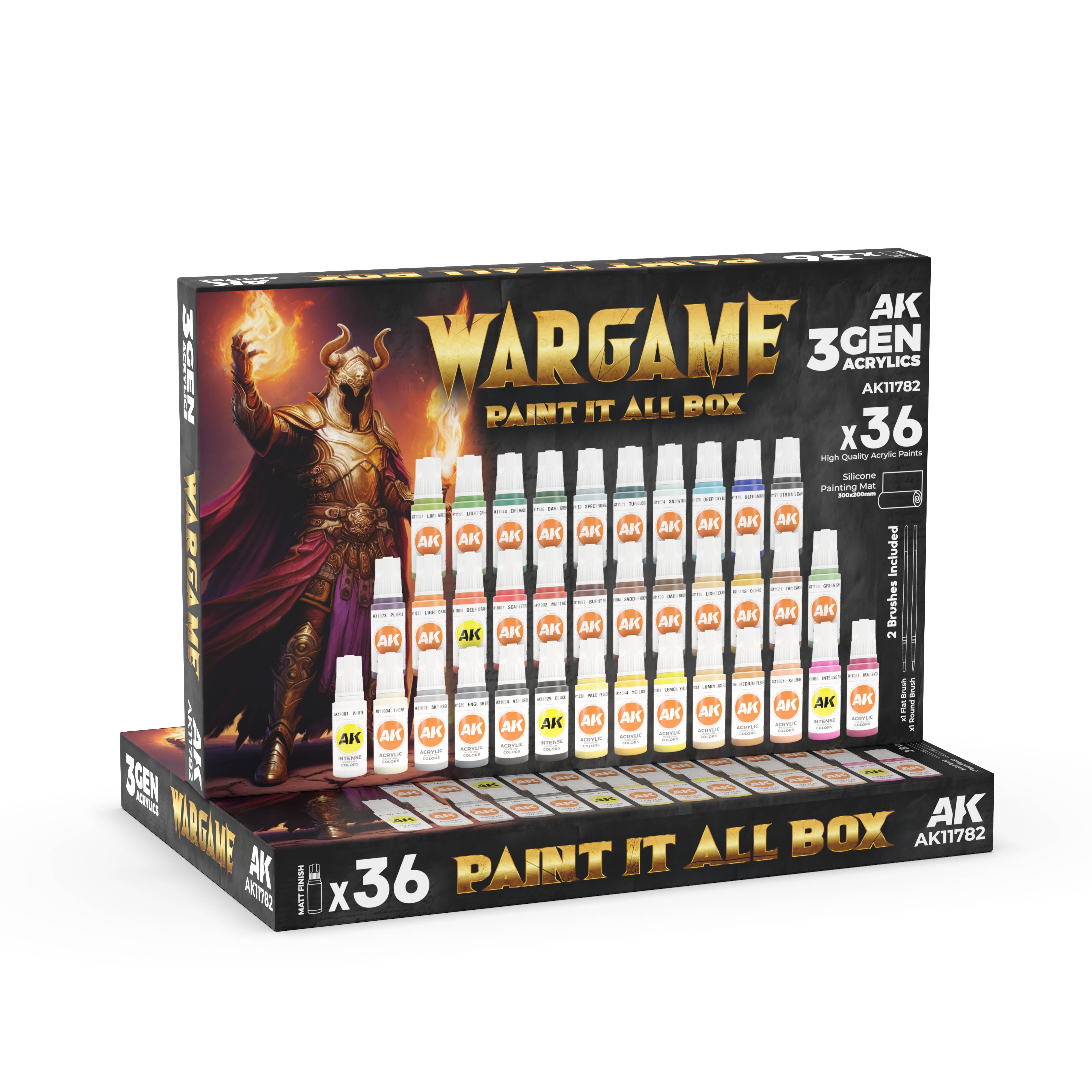 AK Interactive: 3GEN - Wargame Paint It All Box 36 Colors