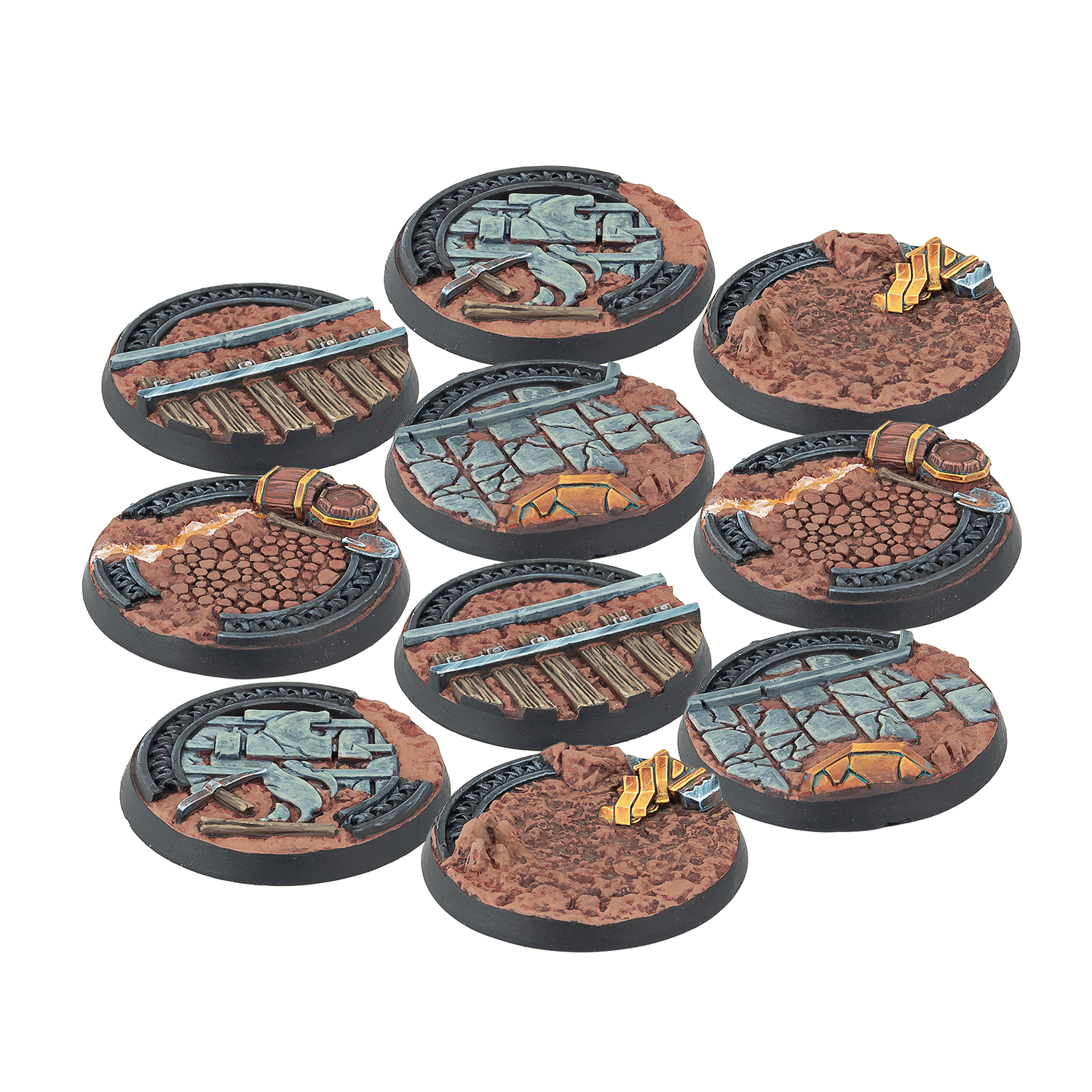 Warcrow: Bases - 30mm Mounthaven Scenery Bases, Alpha Series
