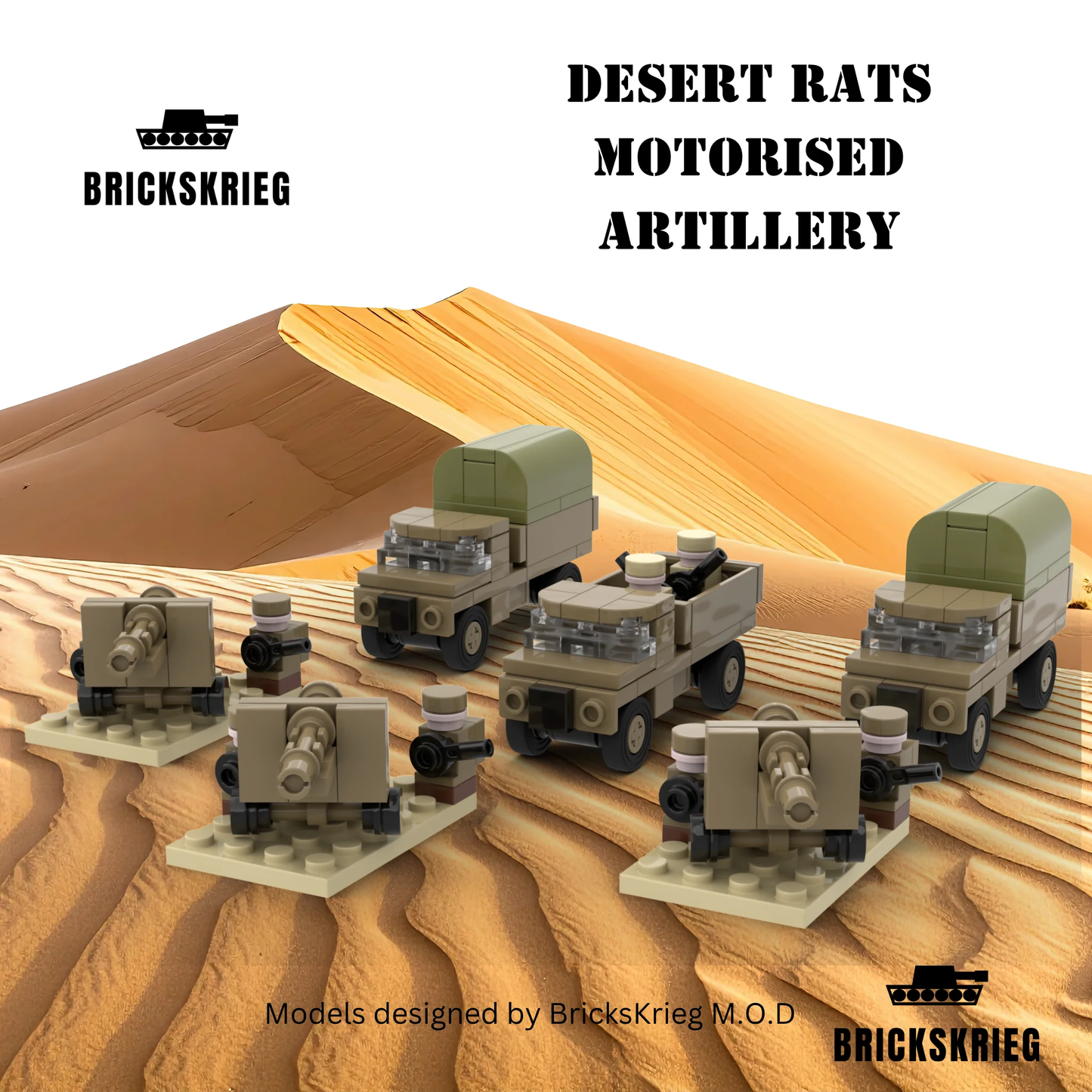 Brickskrieg: British Desert Rats Motorised Artillery