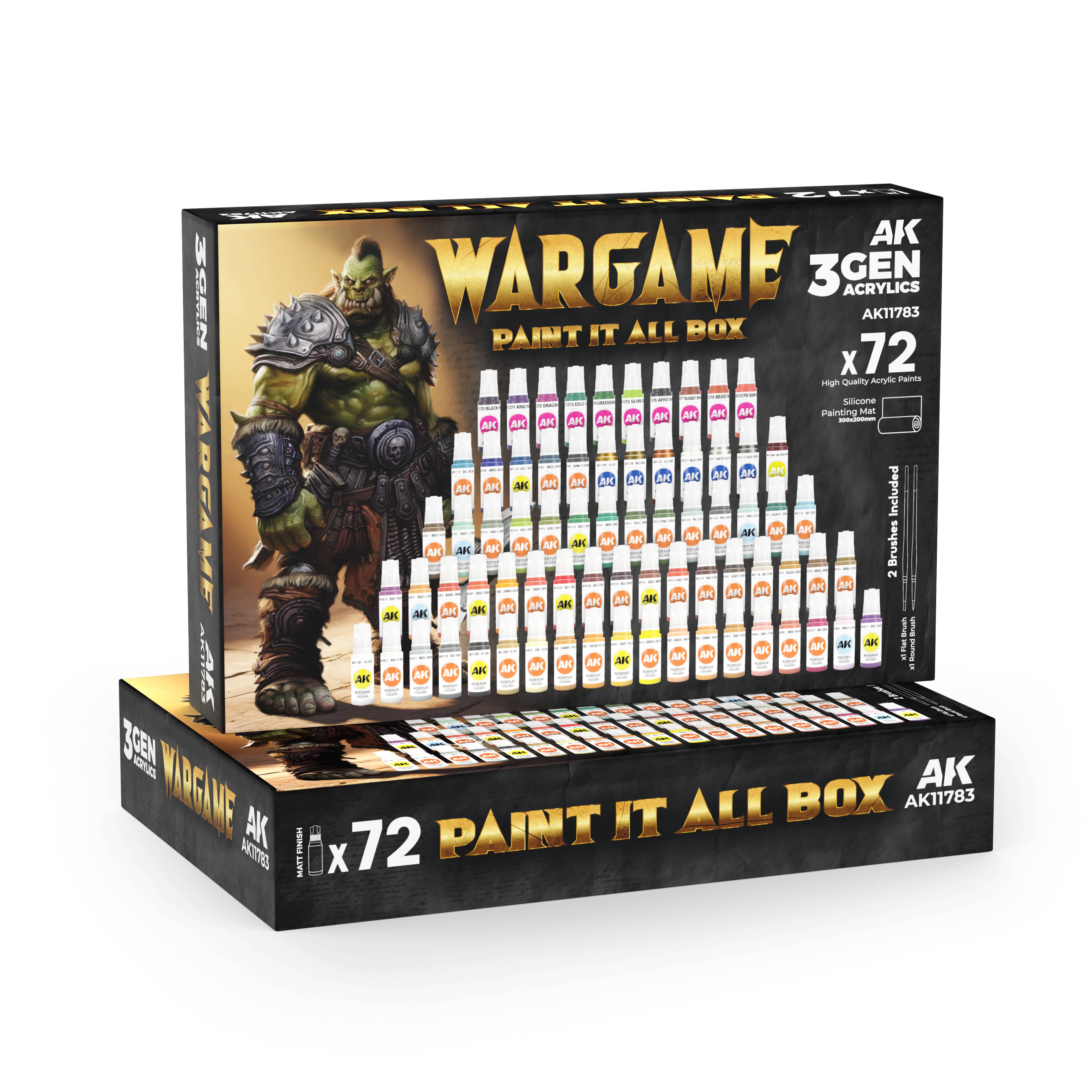 AK Interactive: 3GEN - Wargame Paint It All Box 72 Colors