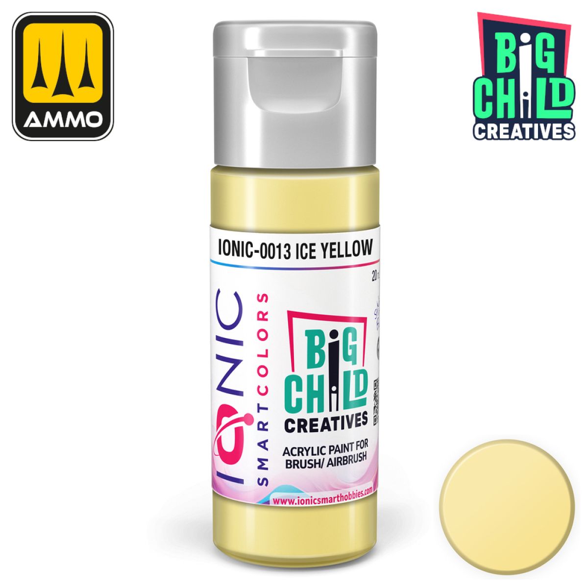 Ionic - Acrylic Paints - Ice Yellow 20ml