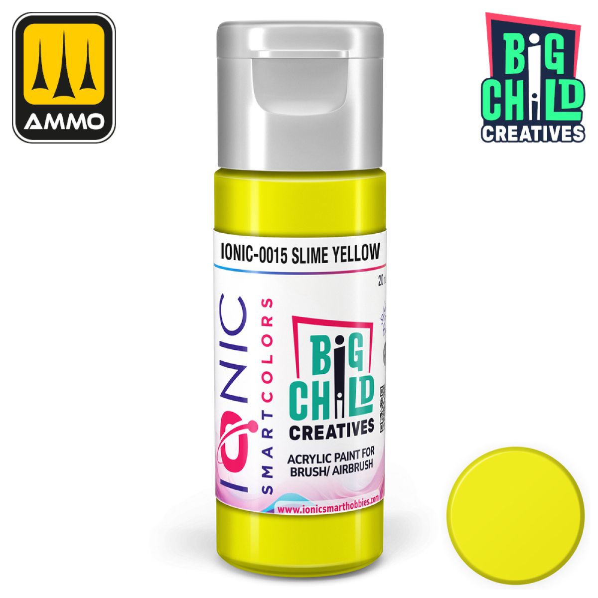 Ionic - Acrylic Paints - Slime Yellow 20ml - Warhaus