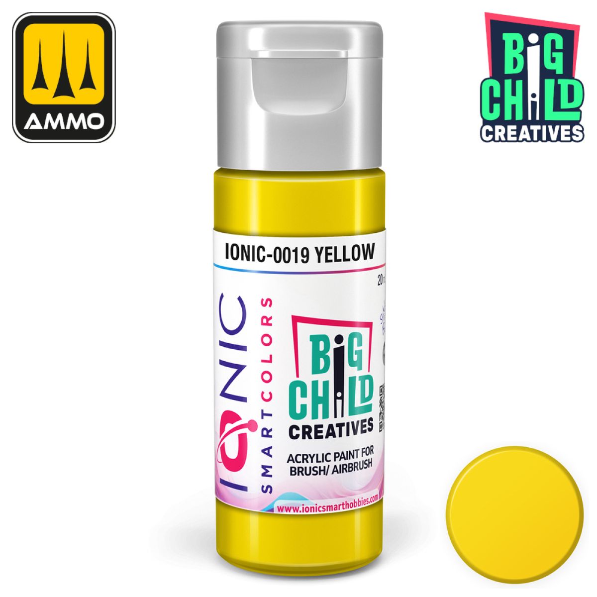 Ionic - Acrylic Paints - Yellow 20ml